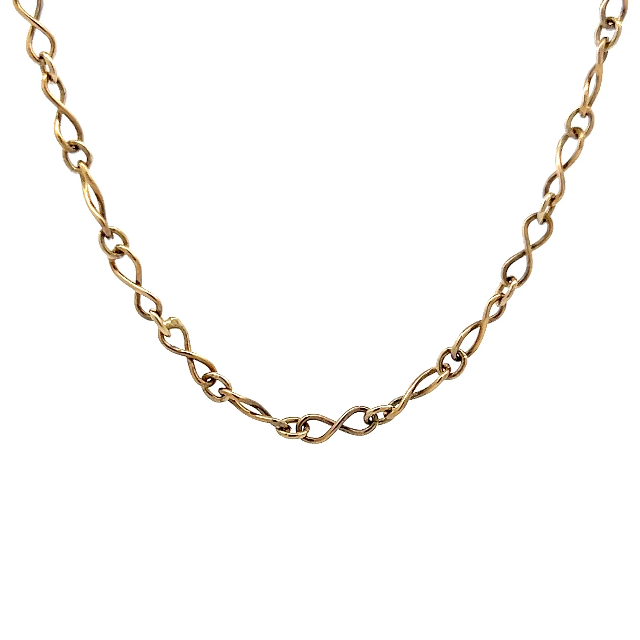 .01 Diamond Infinity Link Chain Necklace in 18k