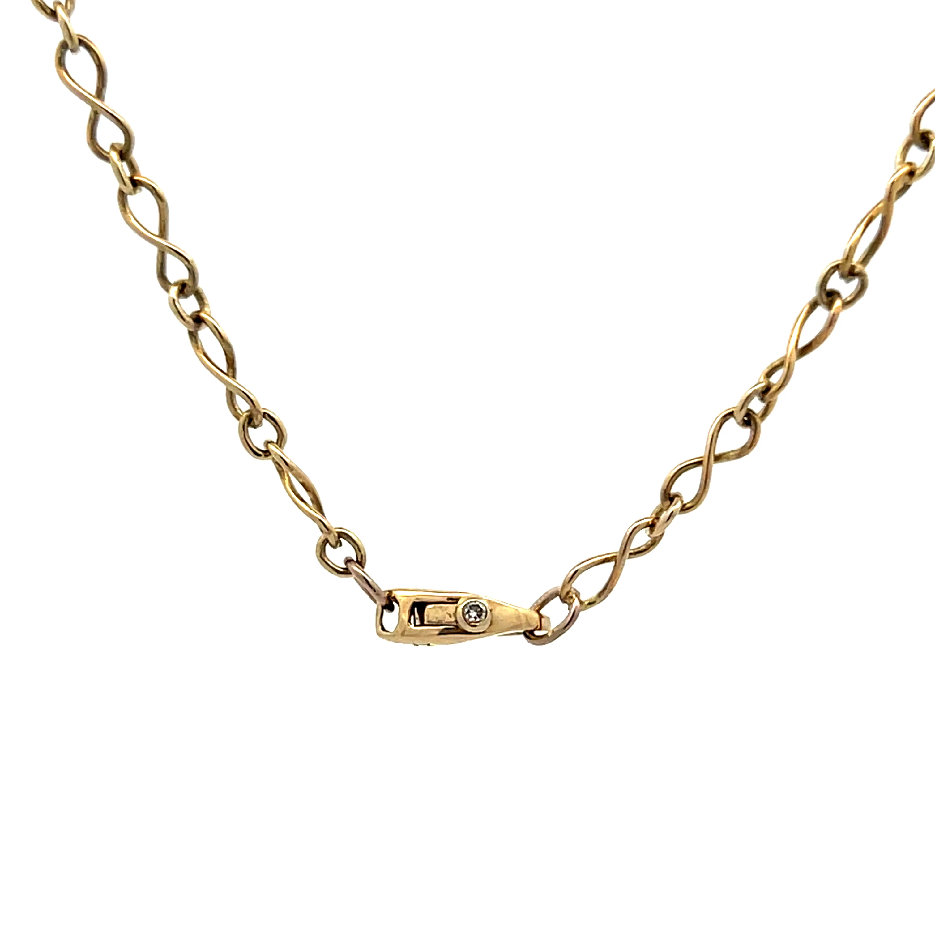 .01 Diamond Infinity Link Chain Necklace in 18k - Image 4