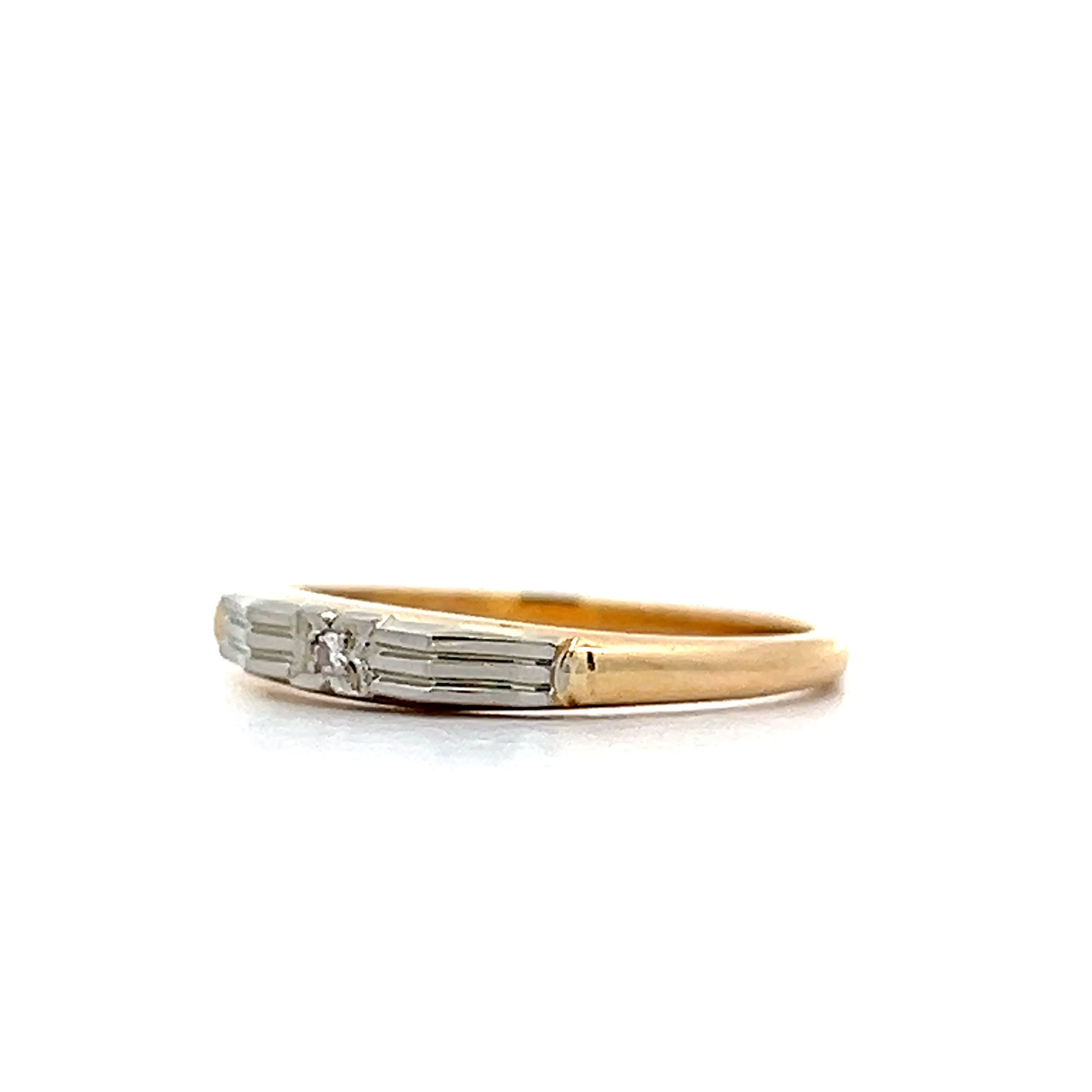 .015 Single Cut Diamond Wedding Band in 18k - Image 2
