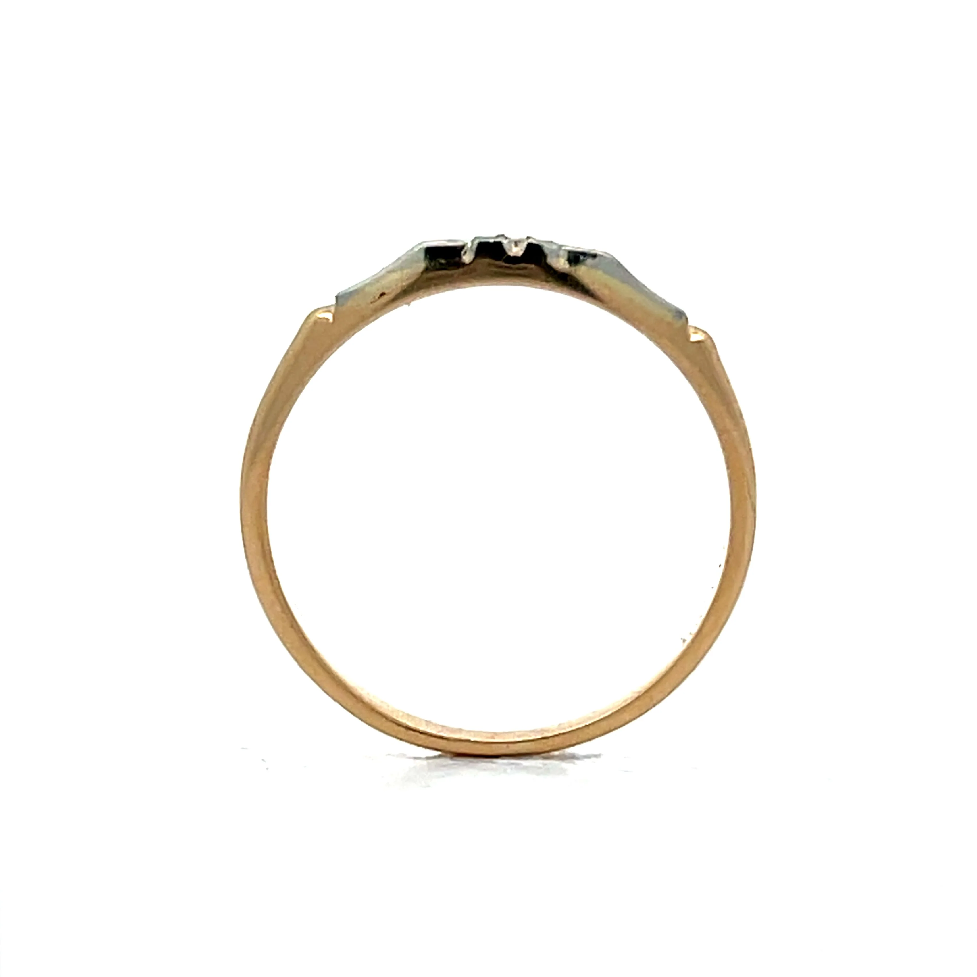 .015 Single Cut Diamond Wedding Band in 18k - Image 4