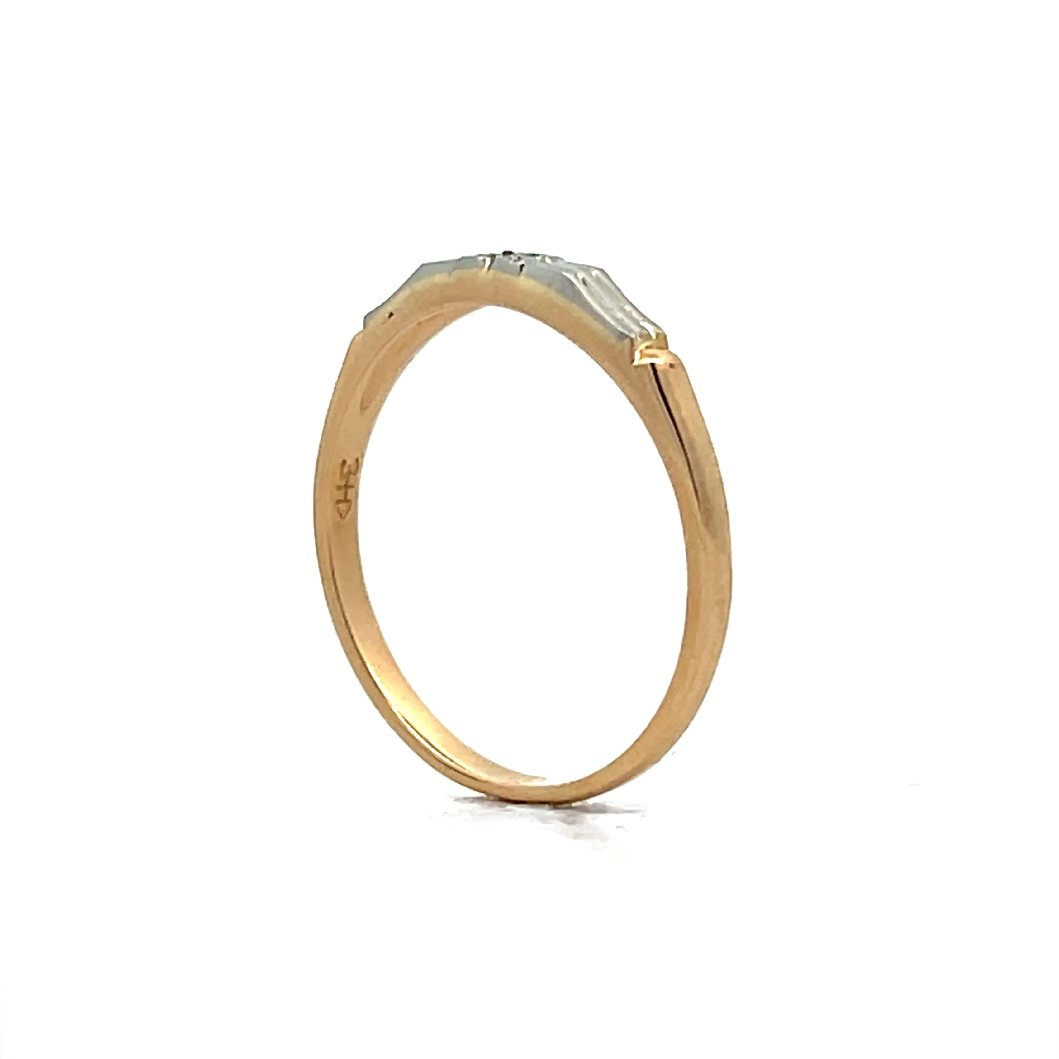 .015 Single Cut Diamond Wedding Band in 18k - Image 5