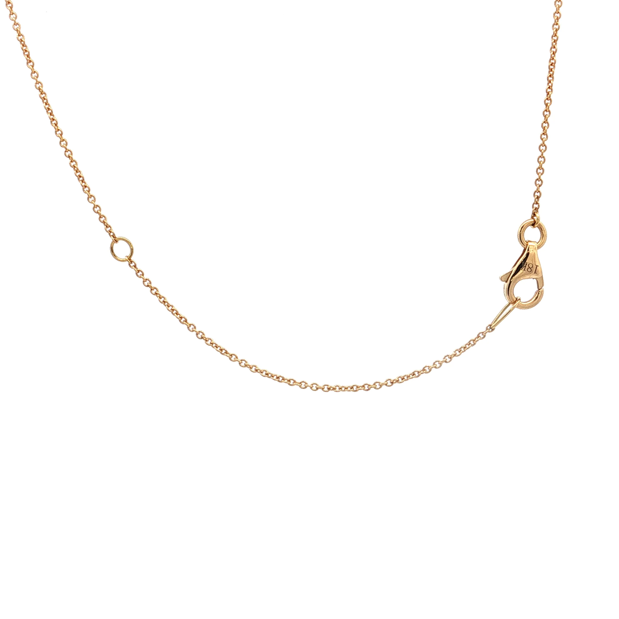 .02 Diamond Fluted Heart Pendant 18k Yellow Gold - Image 4