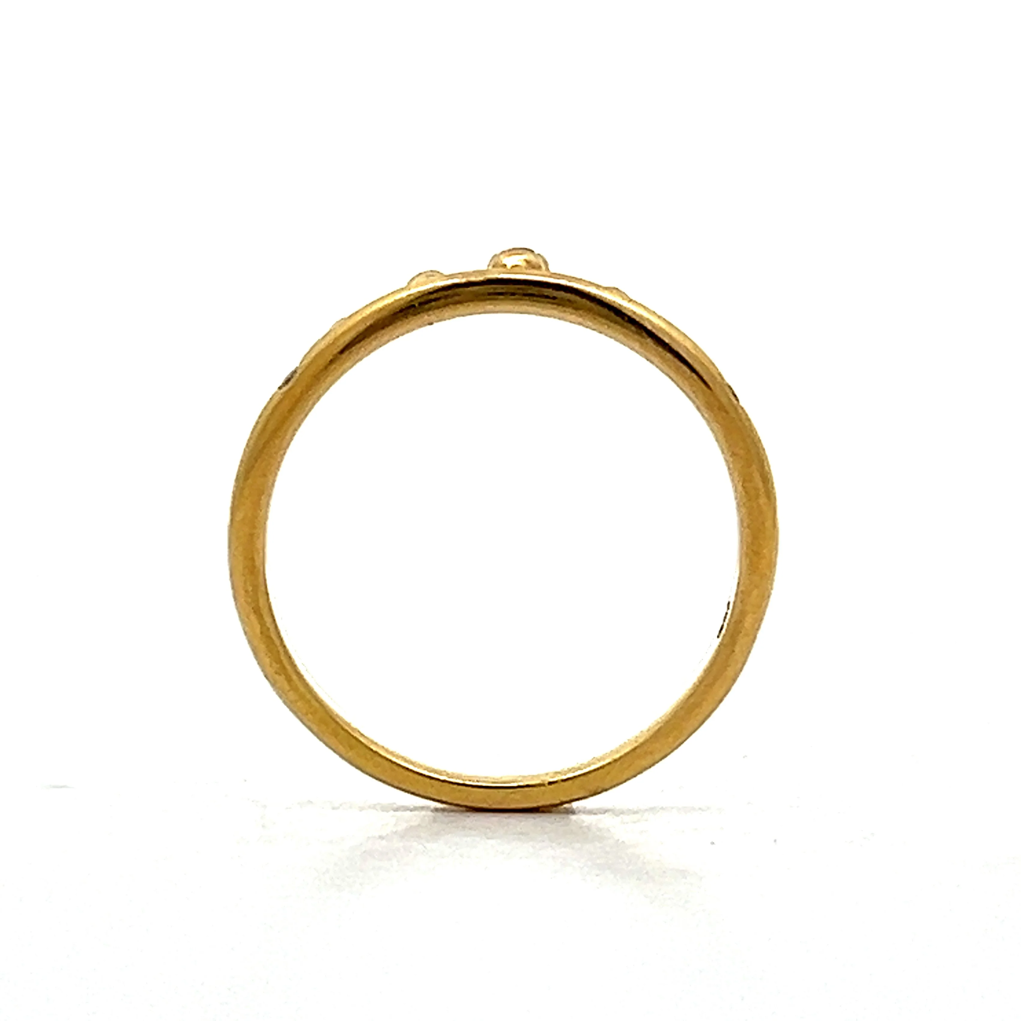 .02 Round Diamond Stacking Ring in Yellow Gold - Image 4