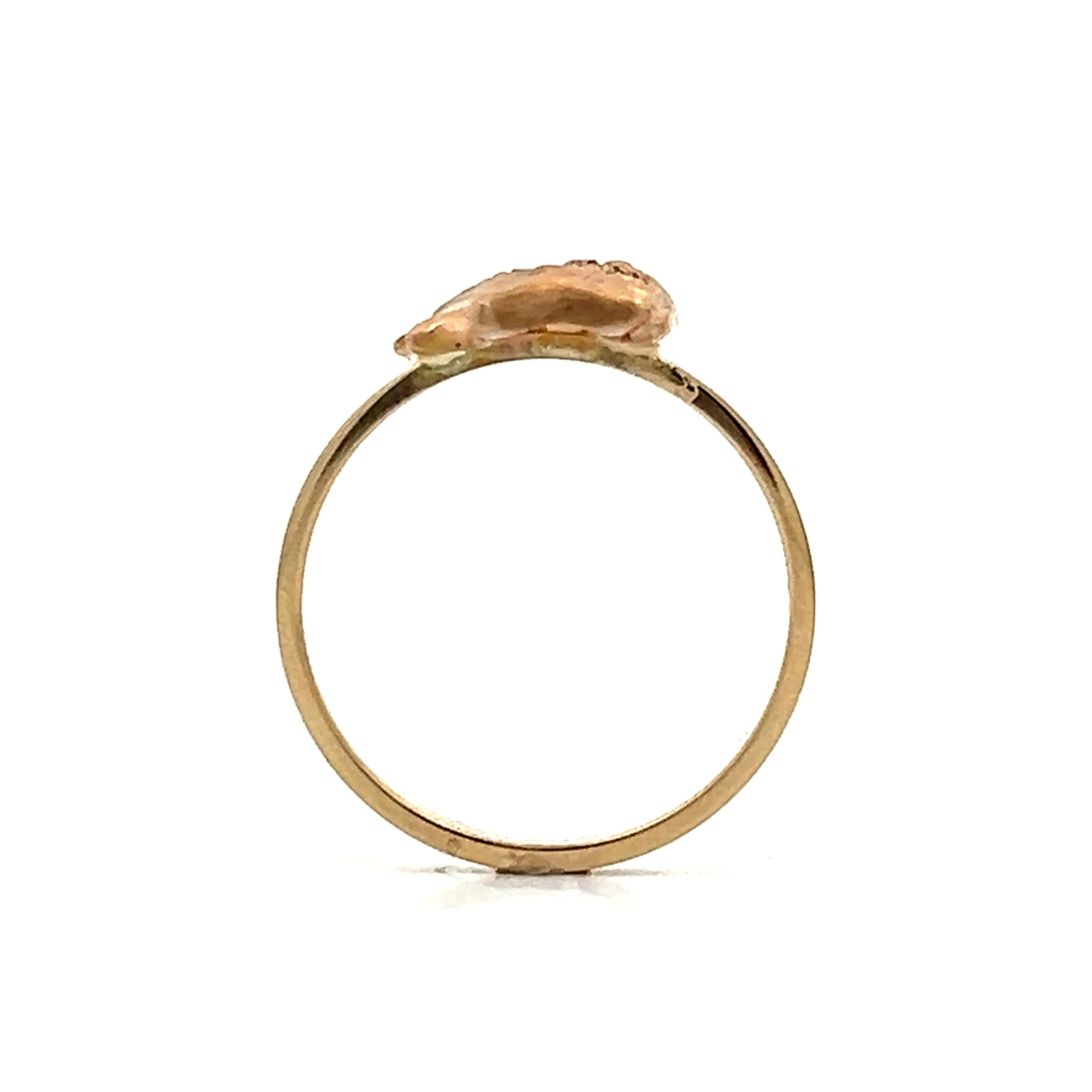.03 Antique Stick Pin Conversion Ring in 14k - Image 4