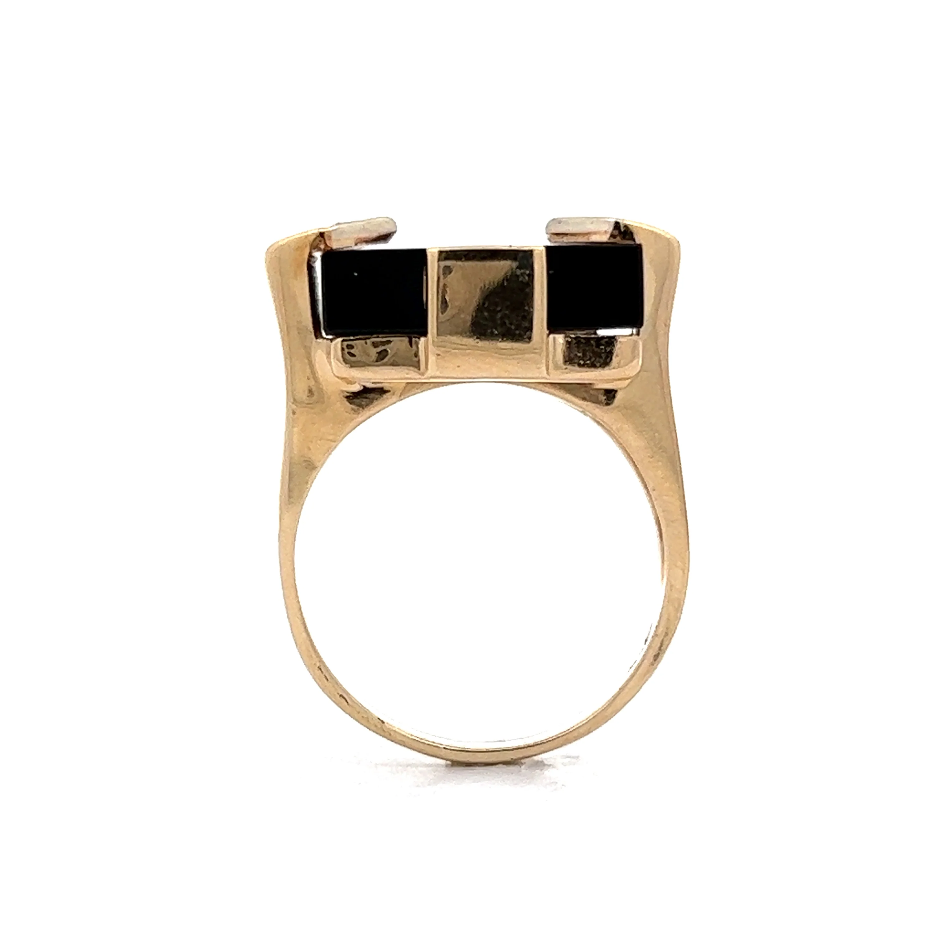 .03 Vintage Mid-Century Right Hand Ring in 14k Yellow Gold - Image 4
