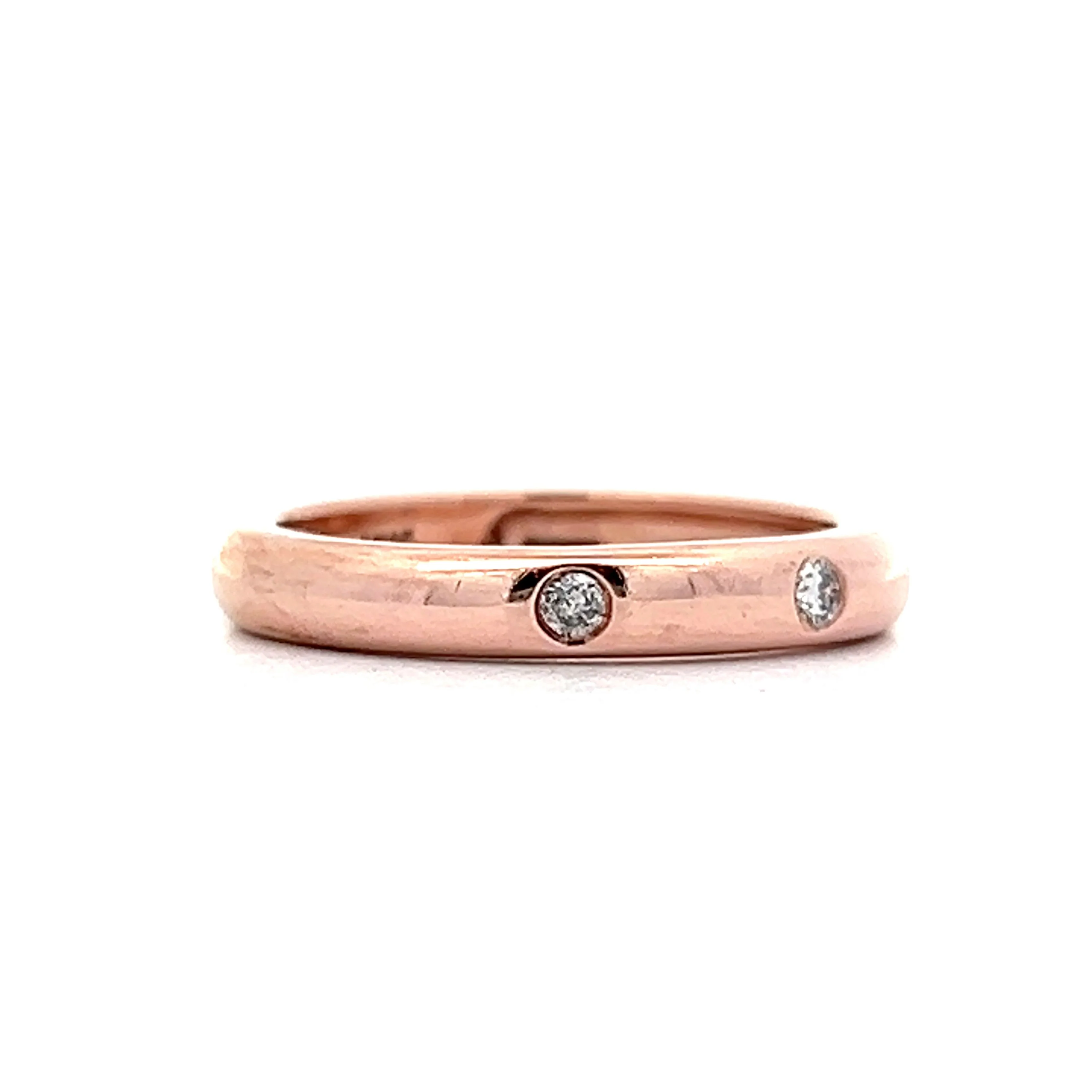 .03 Flush Set Diamond Band in 10k Rose Gold - Image 3