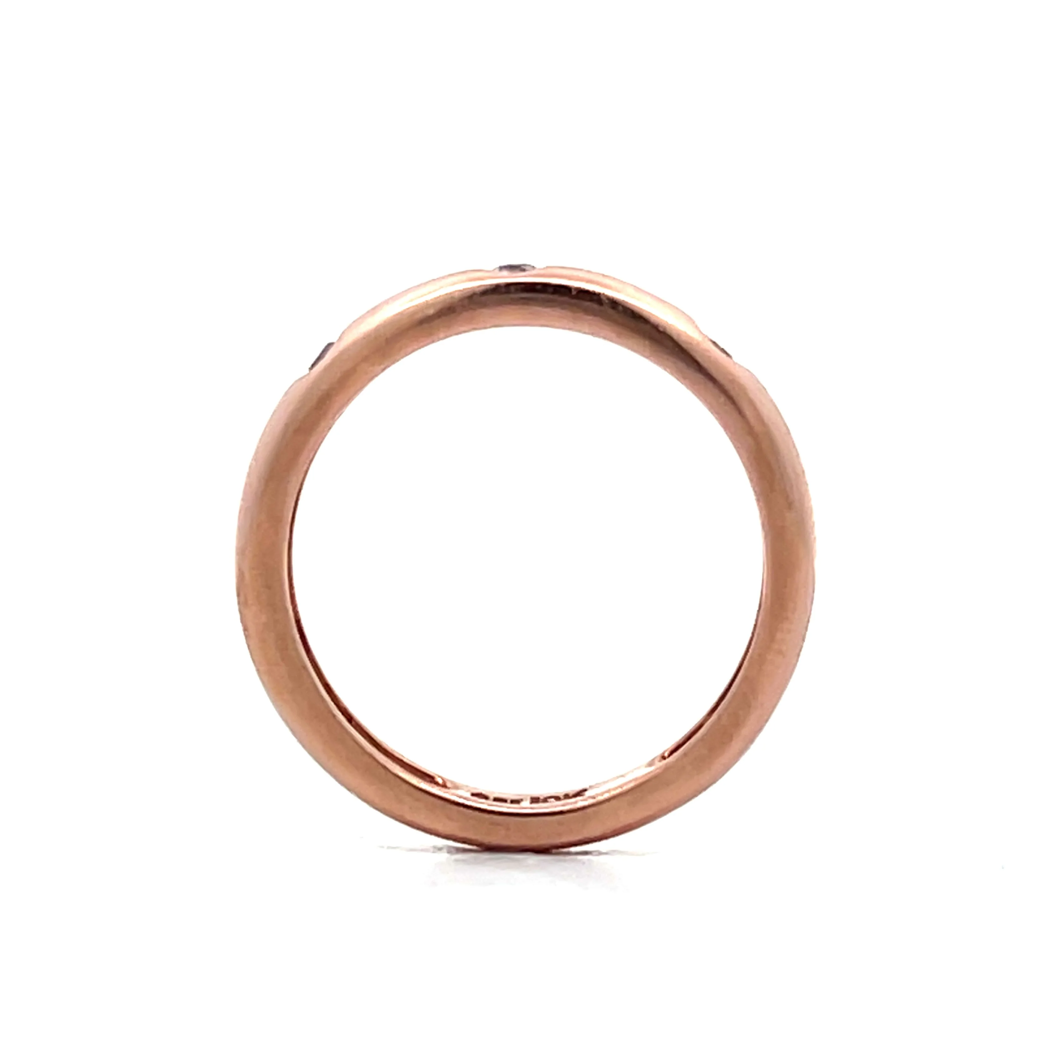 .03 Flush Set Diamond Band in 10k Rose Gold - Image 4