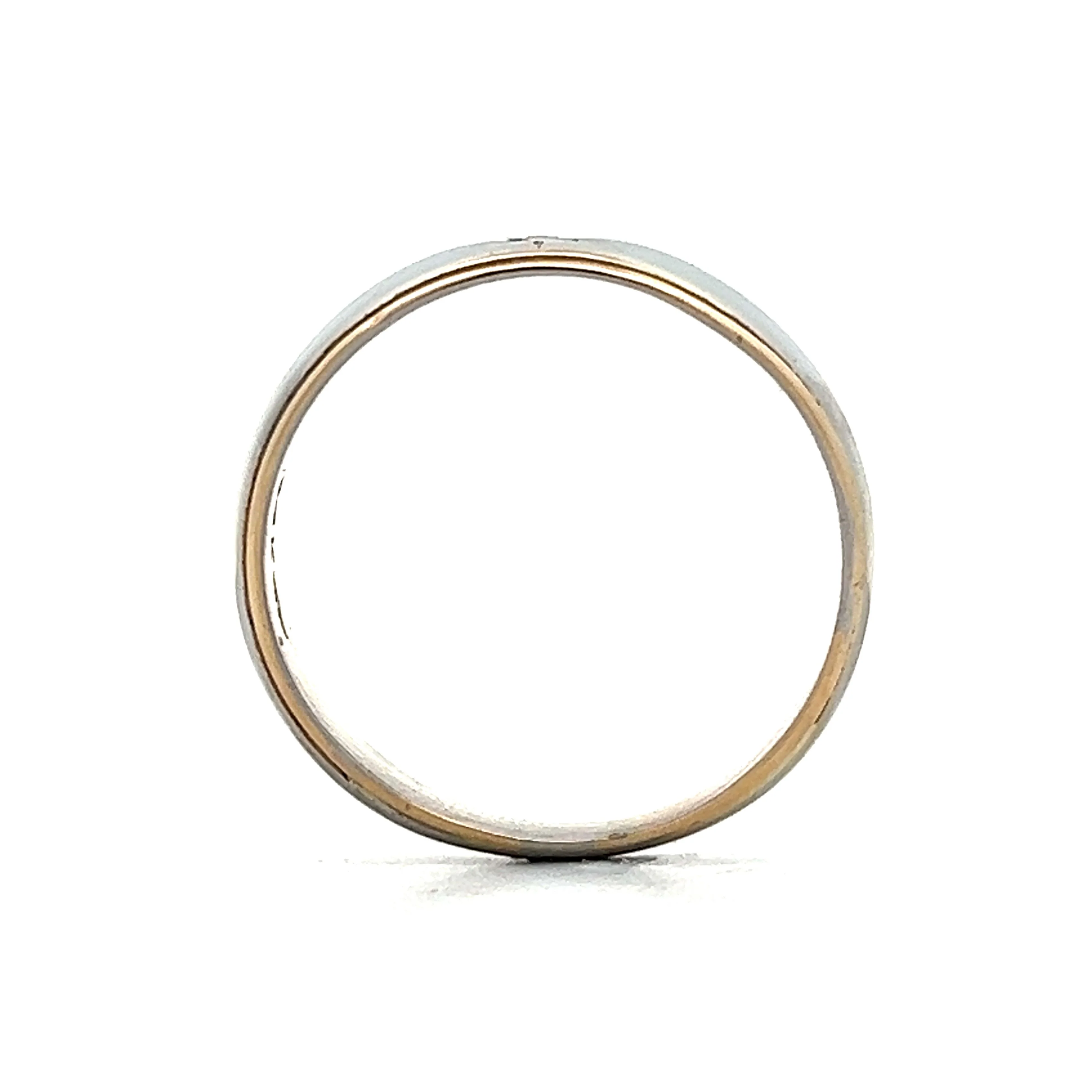 .03 Men's Two-Tone Diamond Wedding Band in 14k - Image 4