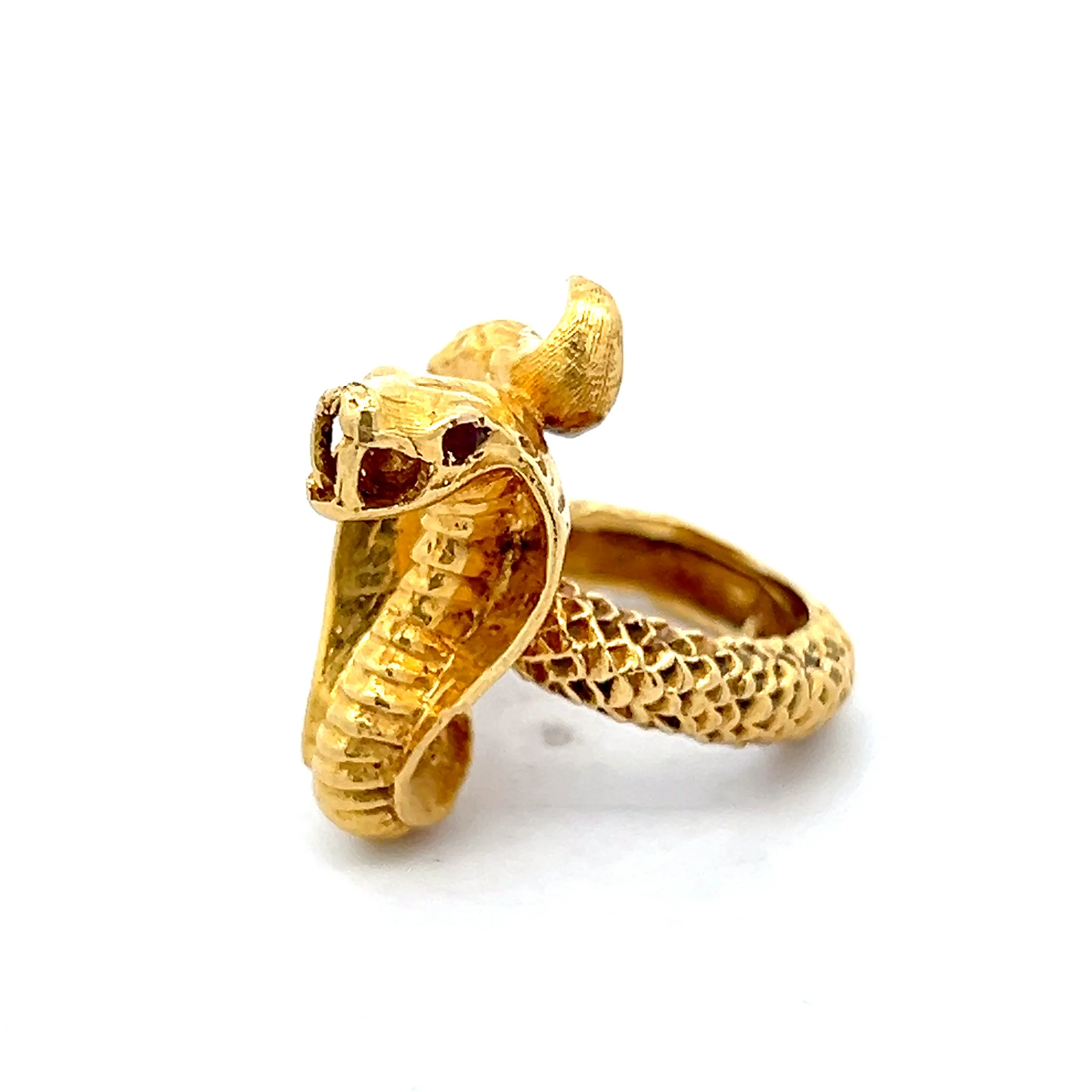 .03 Vintage Mid-Century Cobra Snake Ring in 18k - Image 2