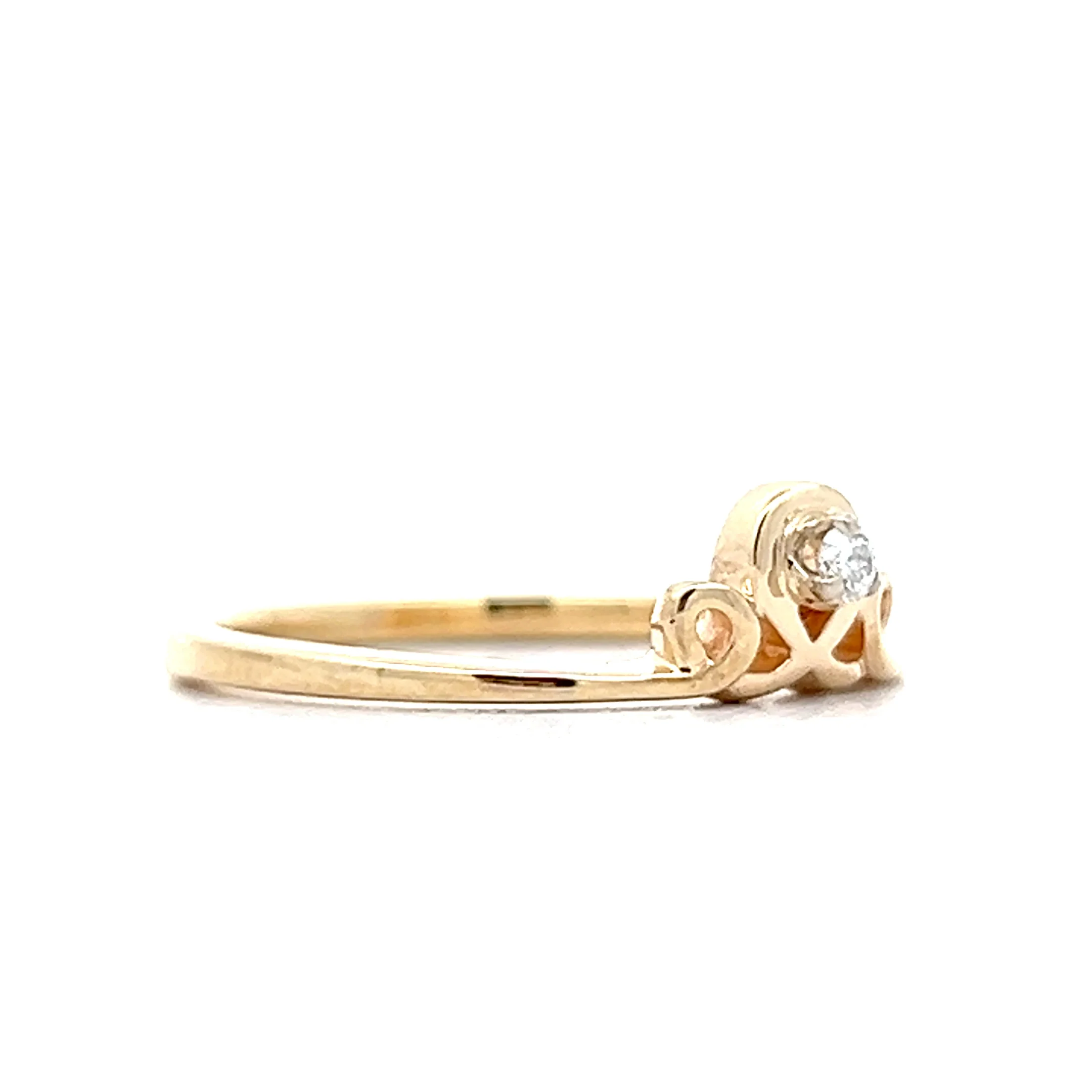 .04 Diamond Contour Wedding Band in 14k - Image 3