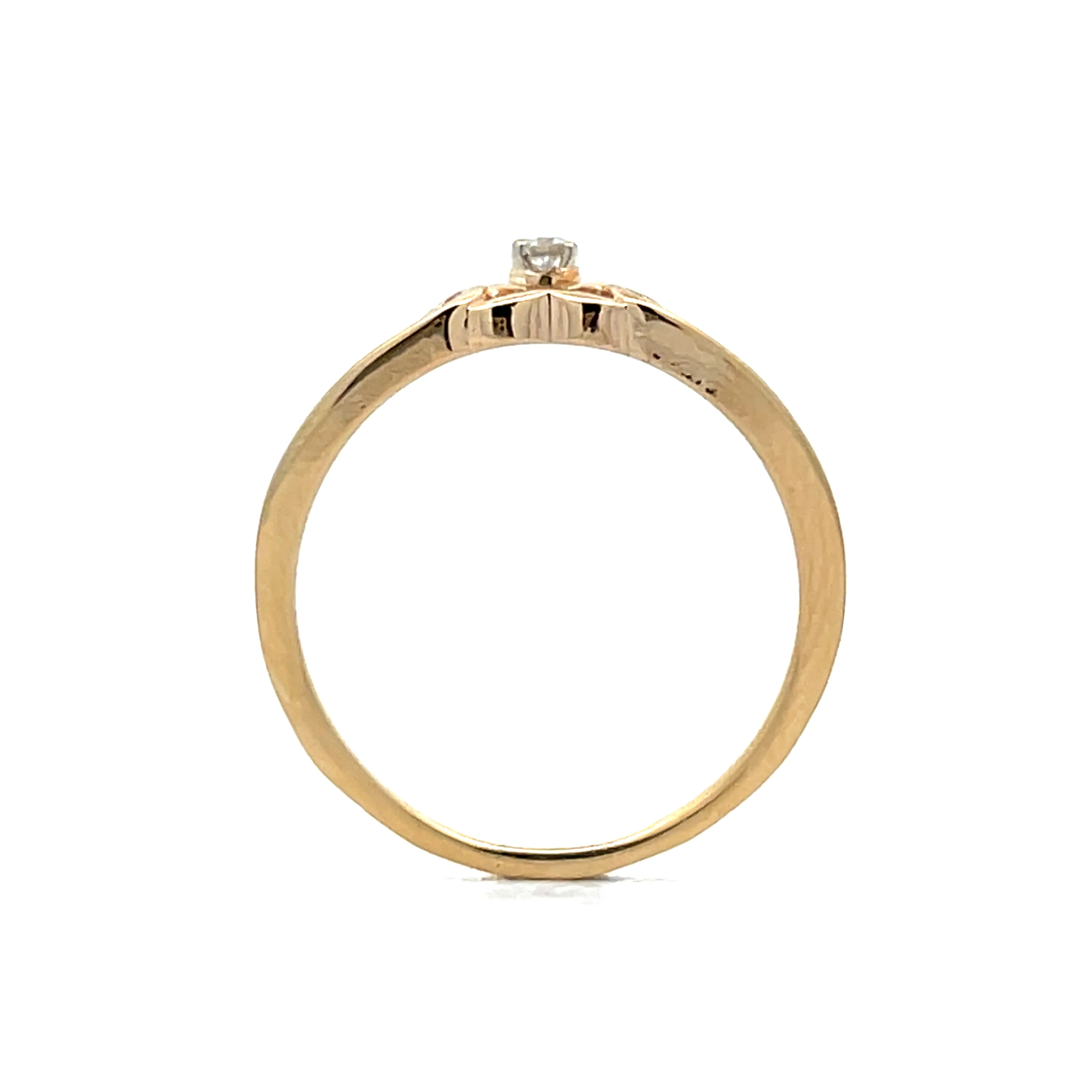 .04 Diamond Contour Wedding Band in 14k - Image 4