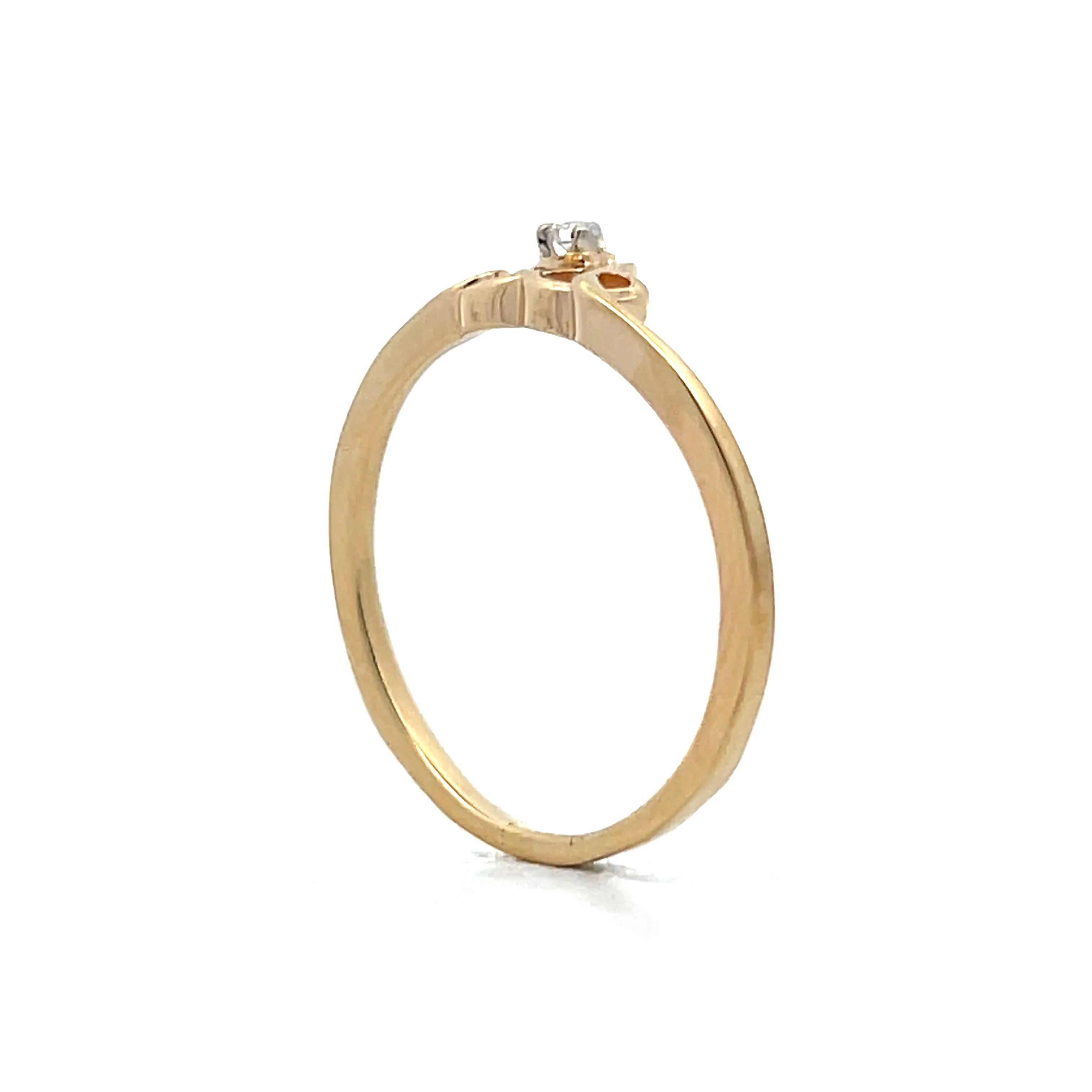 .04 Diamond Contour Wedding Band in 14k - Image 5