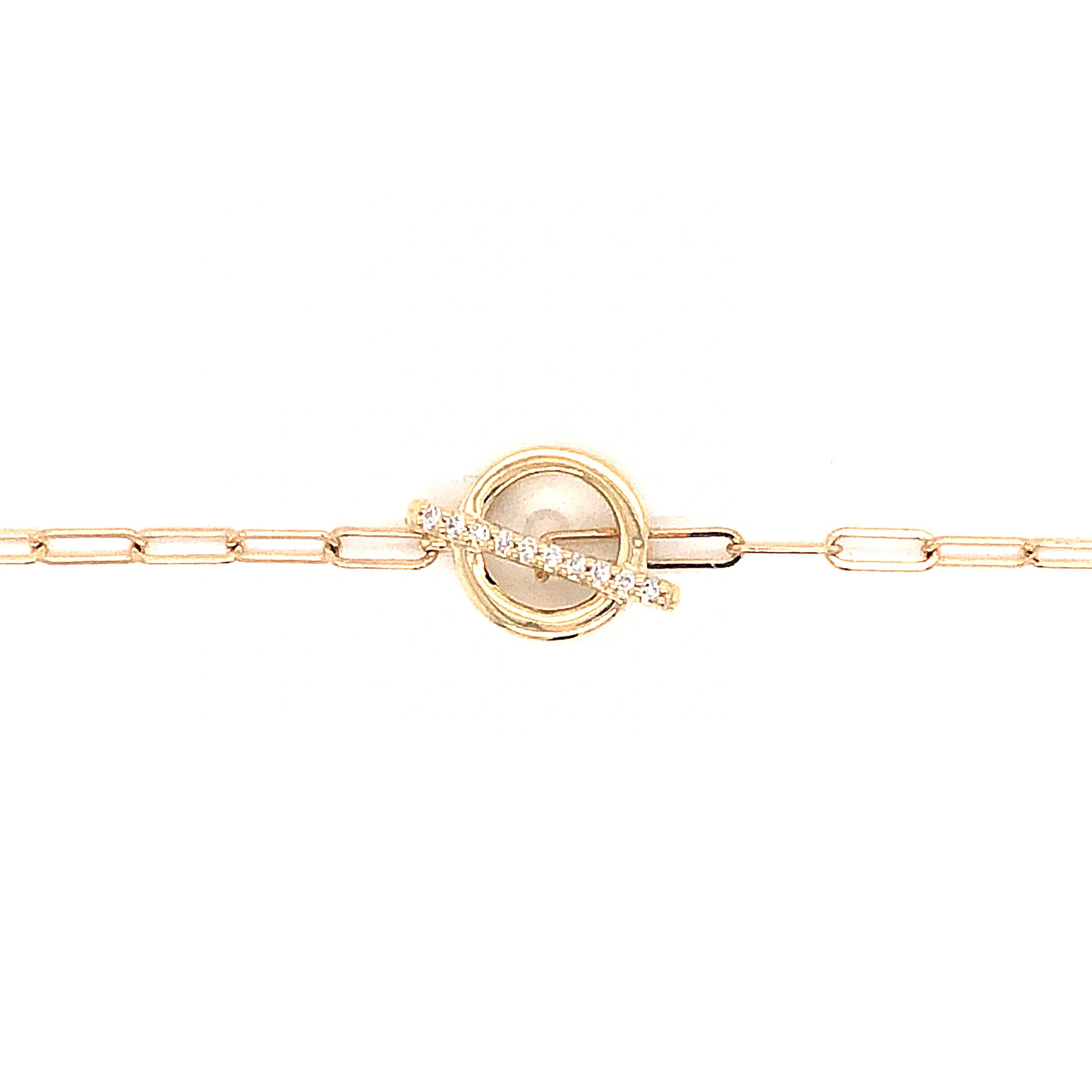 .04 Diamond Toggle Necklace in 14K Yellow Gold - Image 3