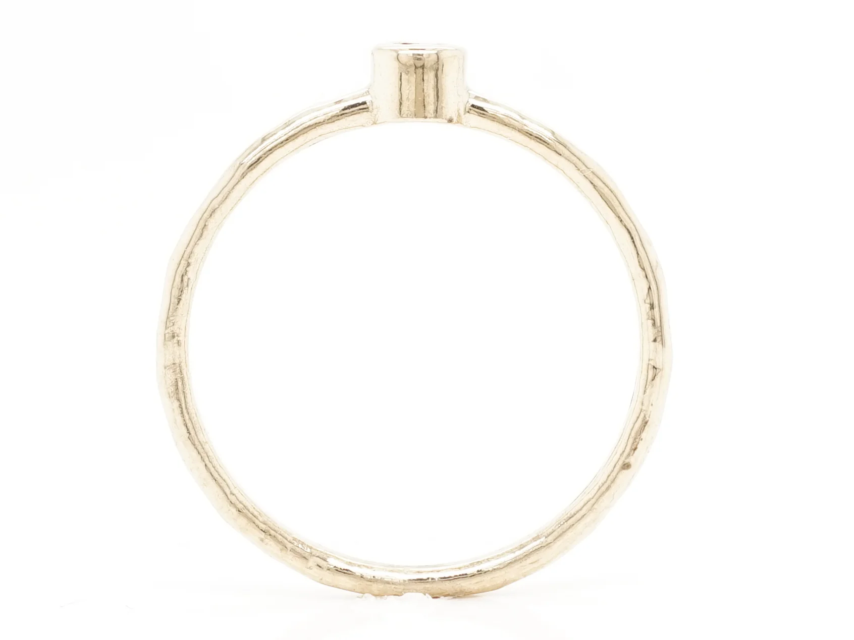 .05 Solitaire Diamond Stacking Band in 14k Yellow Gold - Image 4