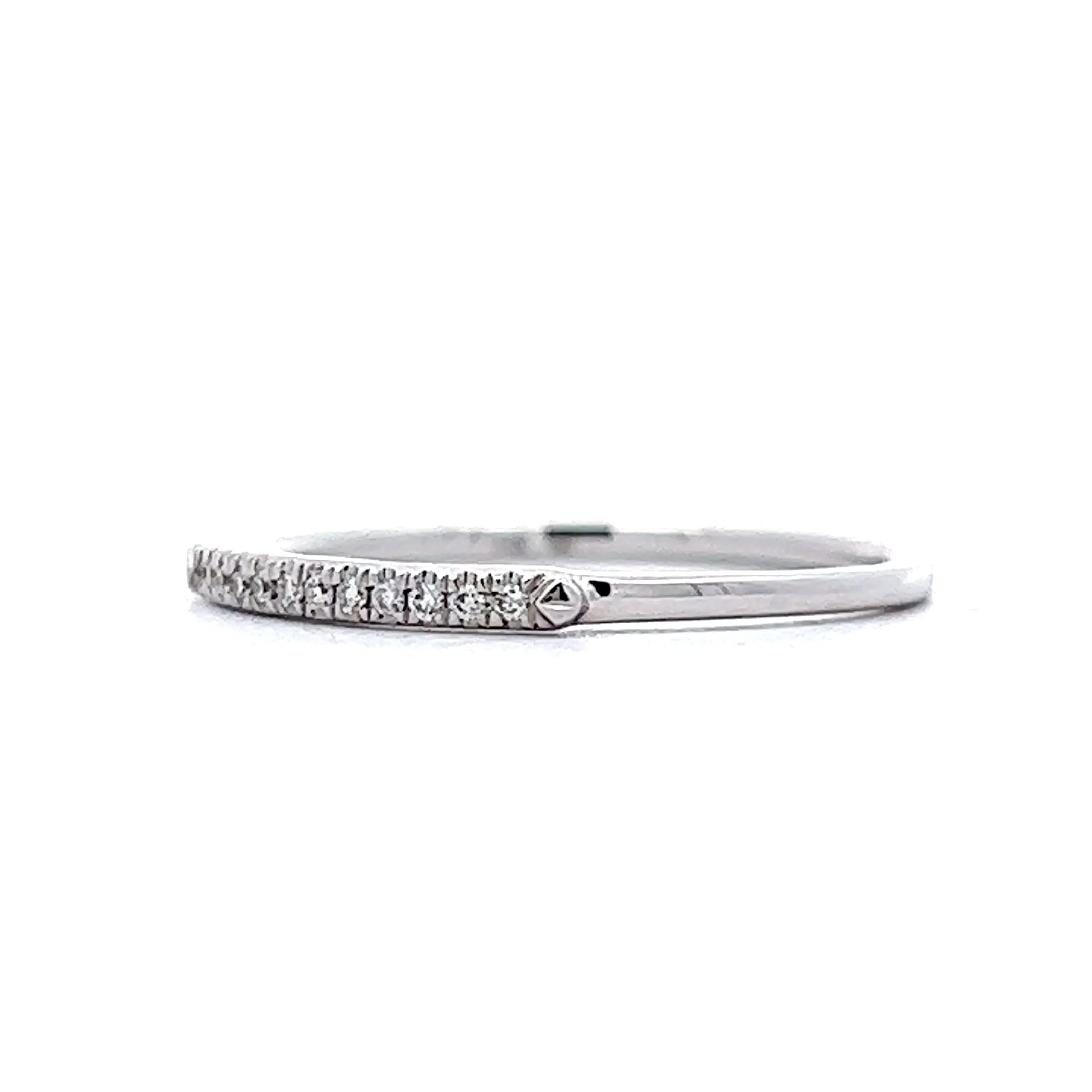 .05 Thin Diamond Stacking Band in 14k White Gold - Image 2