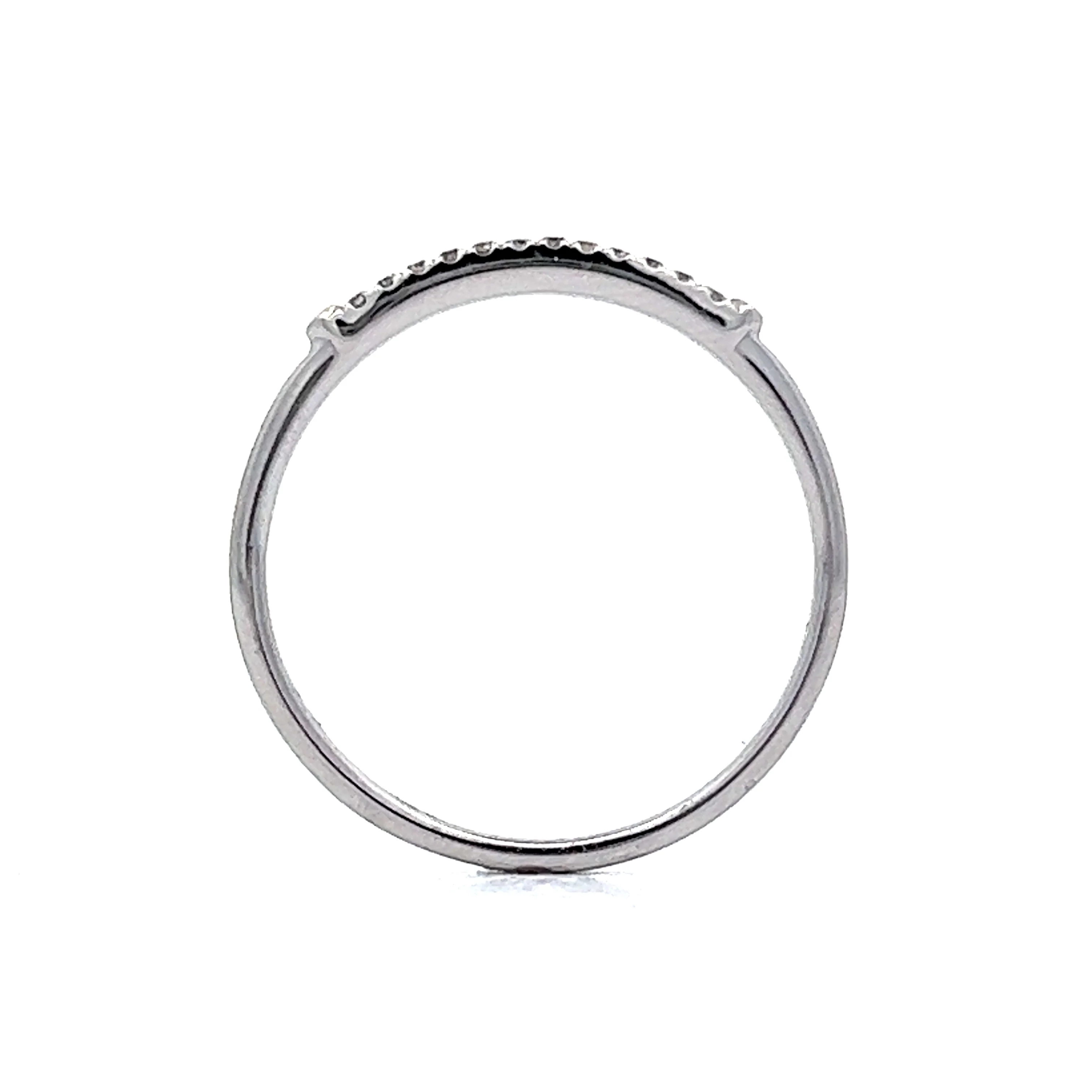 .05 Thin Modern Diamond Stacking Band in 14k White Gold - Image 4