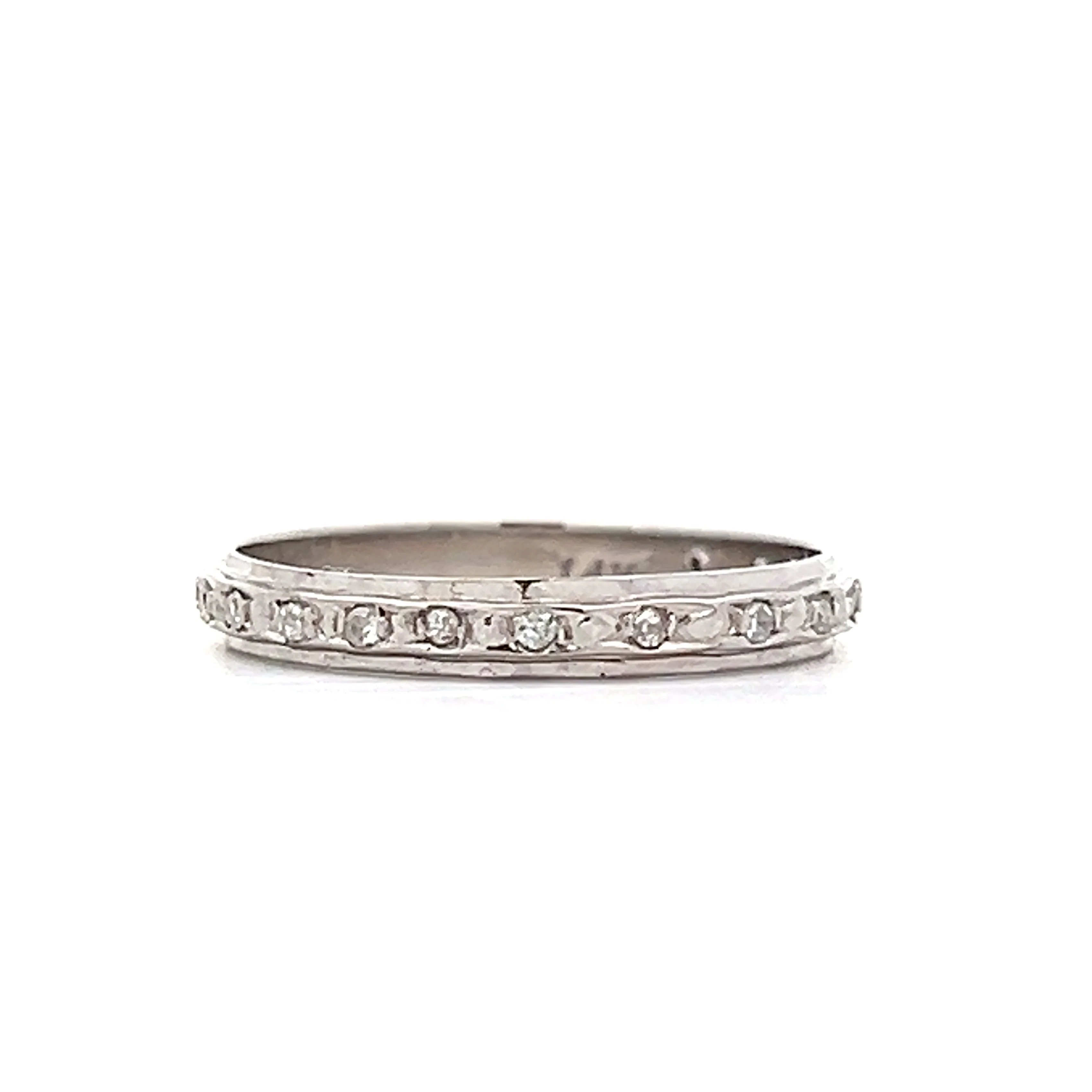 .05 Vintage Mid-Century Eternity Wedding Band in 14k - Image 2