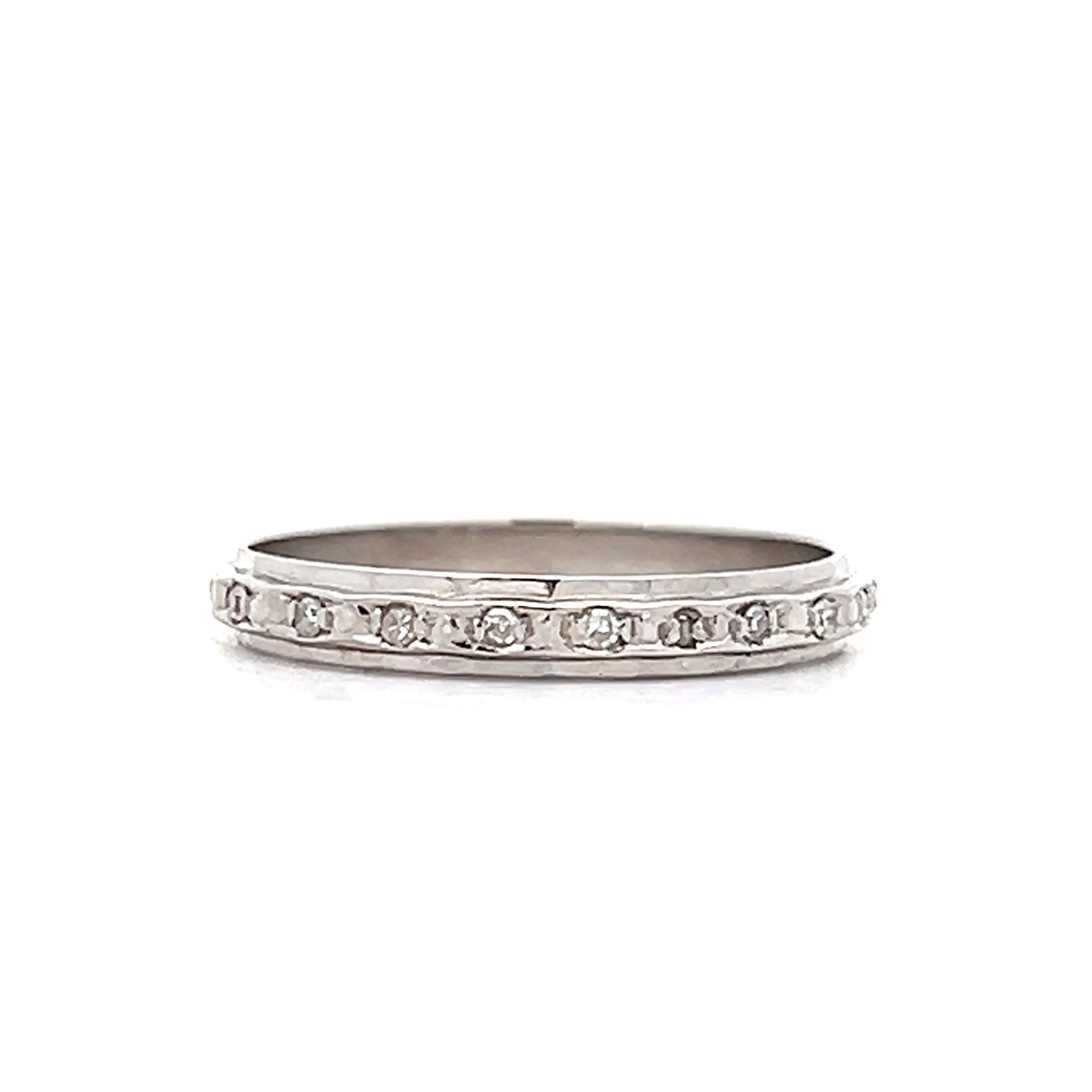 .05 Vintage Mid-Century Eternity Wedding Band in 14k - Image 4