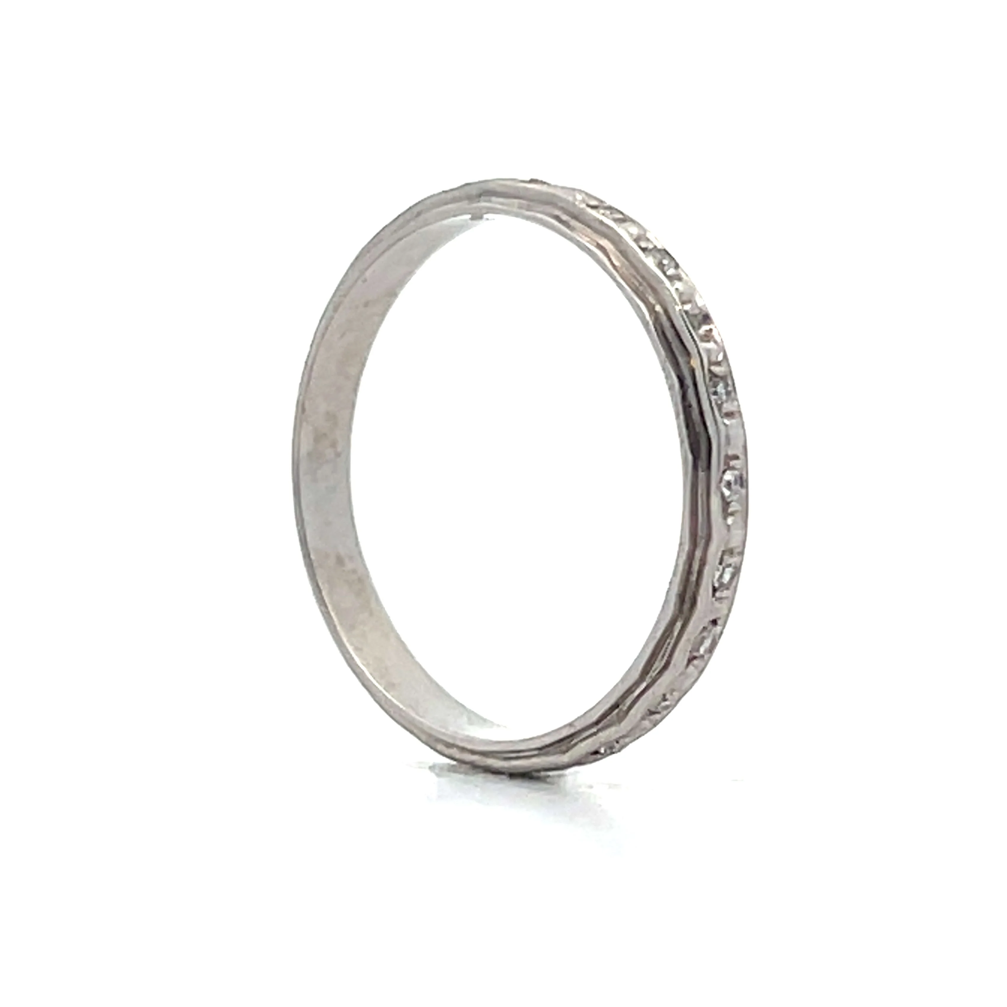.05 Vintage Mid-Century Eternity Wedding Band in 14k - Image 6