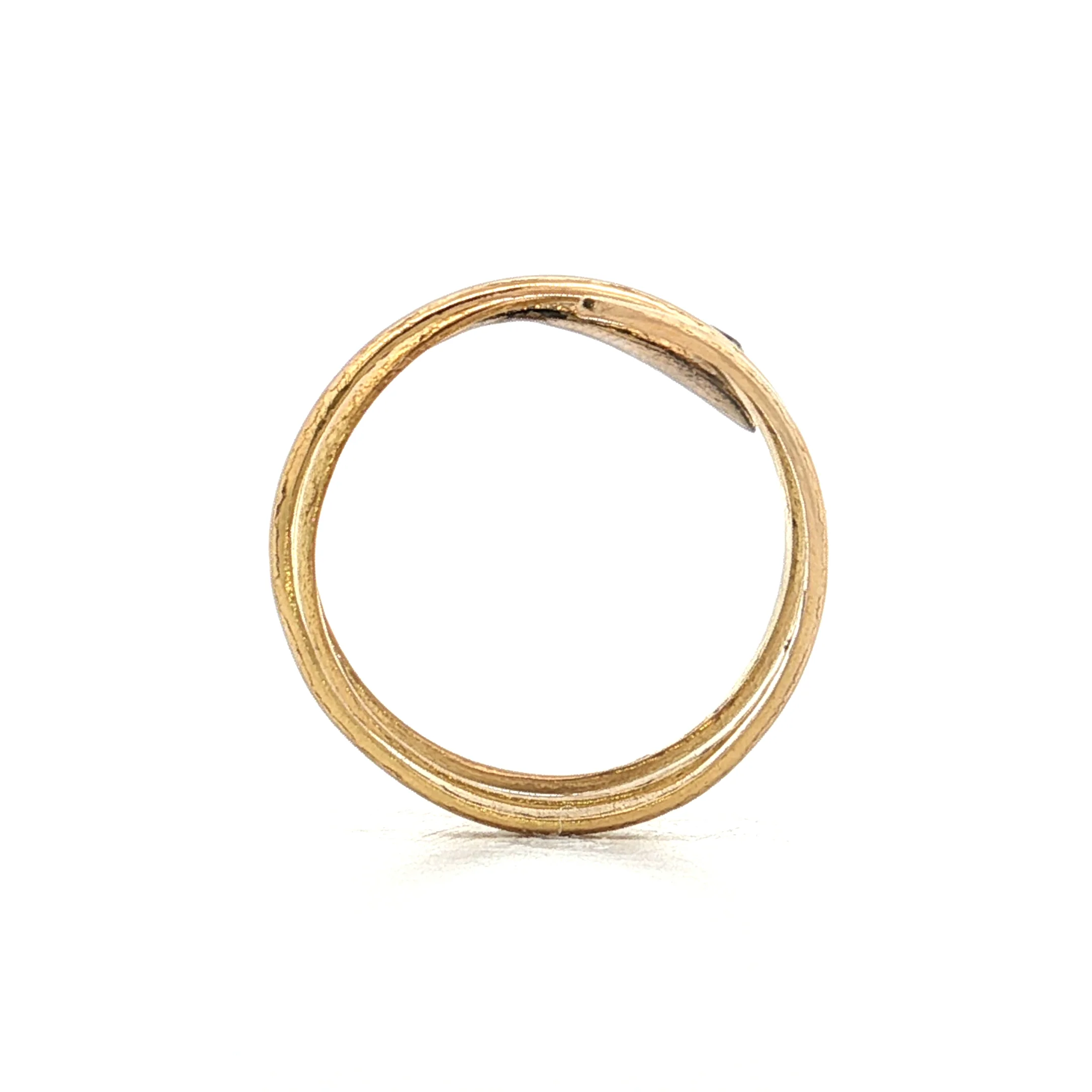.06 Antique Victorian Diamond Snake Cocktail Ring 18k - Image 5