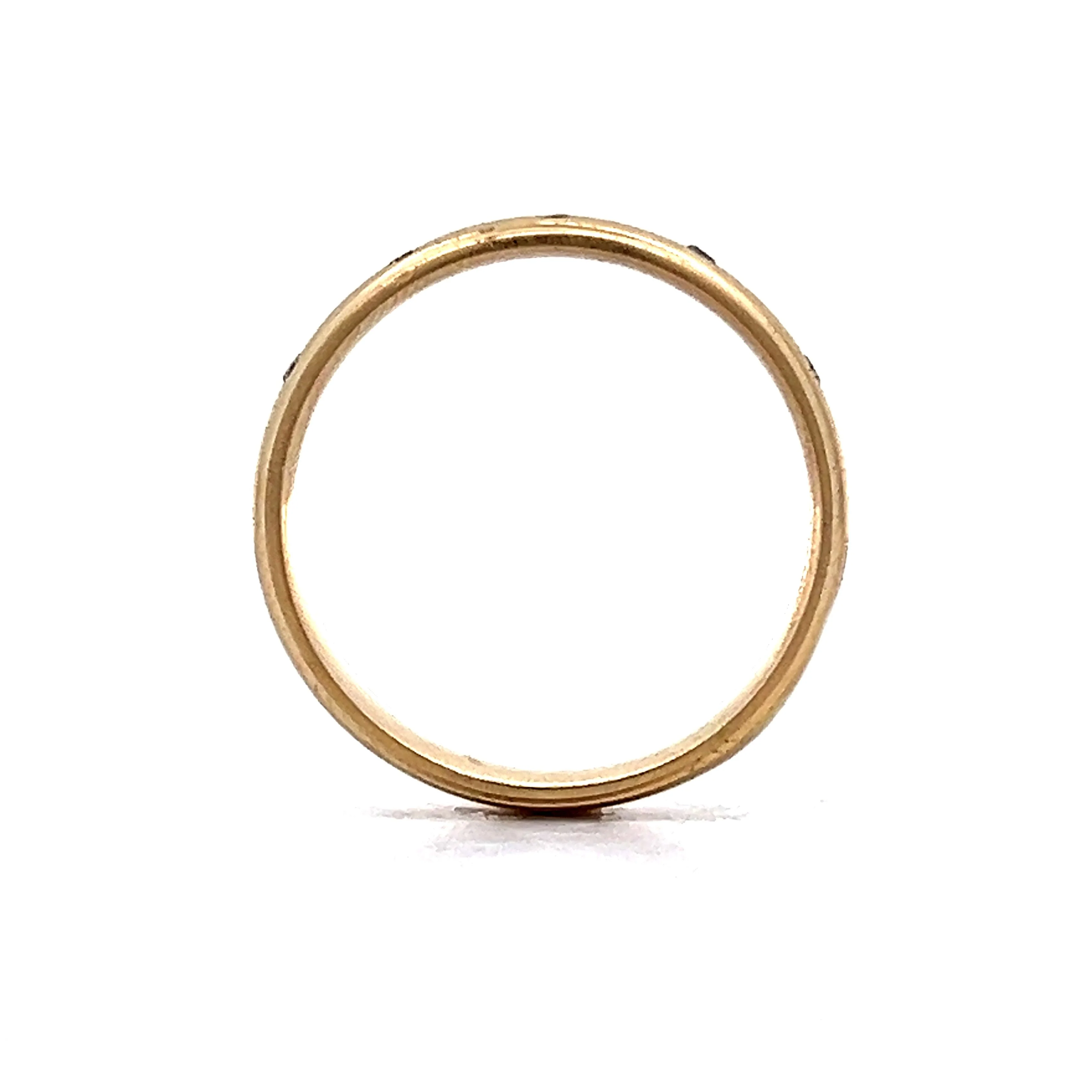 .06 Bezel Diamond Stacking Ring in 14k Yellow Gold - Image 4