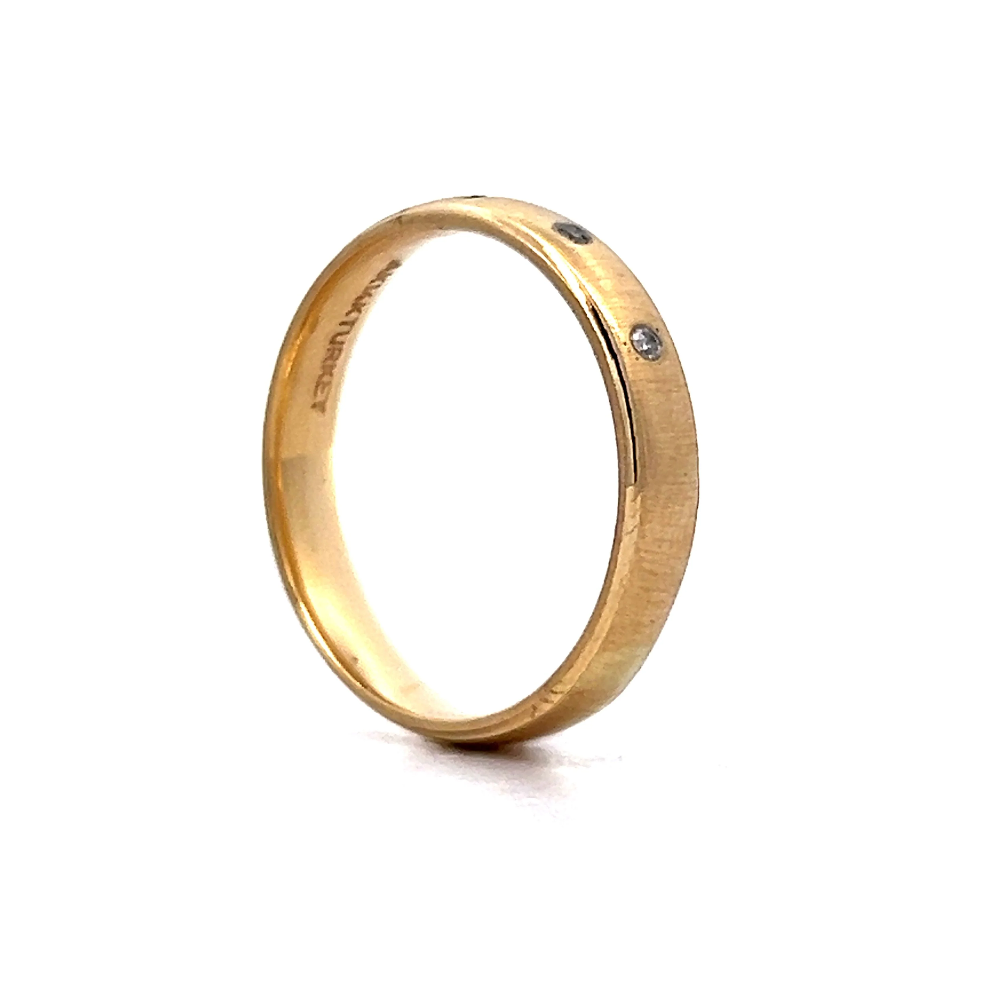 .06 Bezel Diamond Stacking Ring in 14k Yellow Gold - Image 5