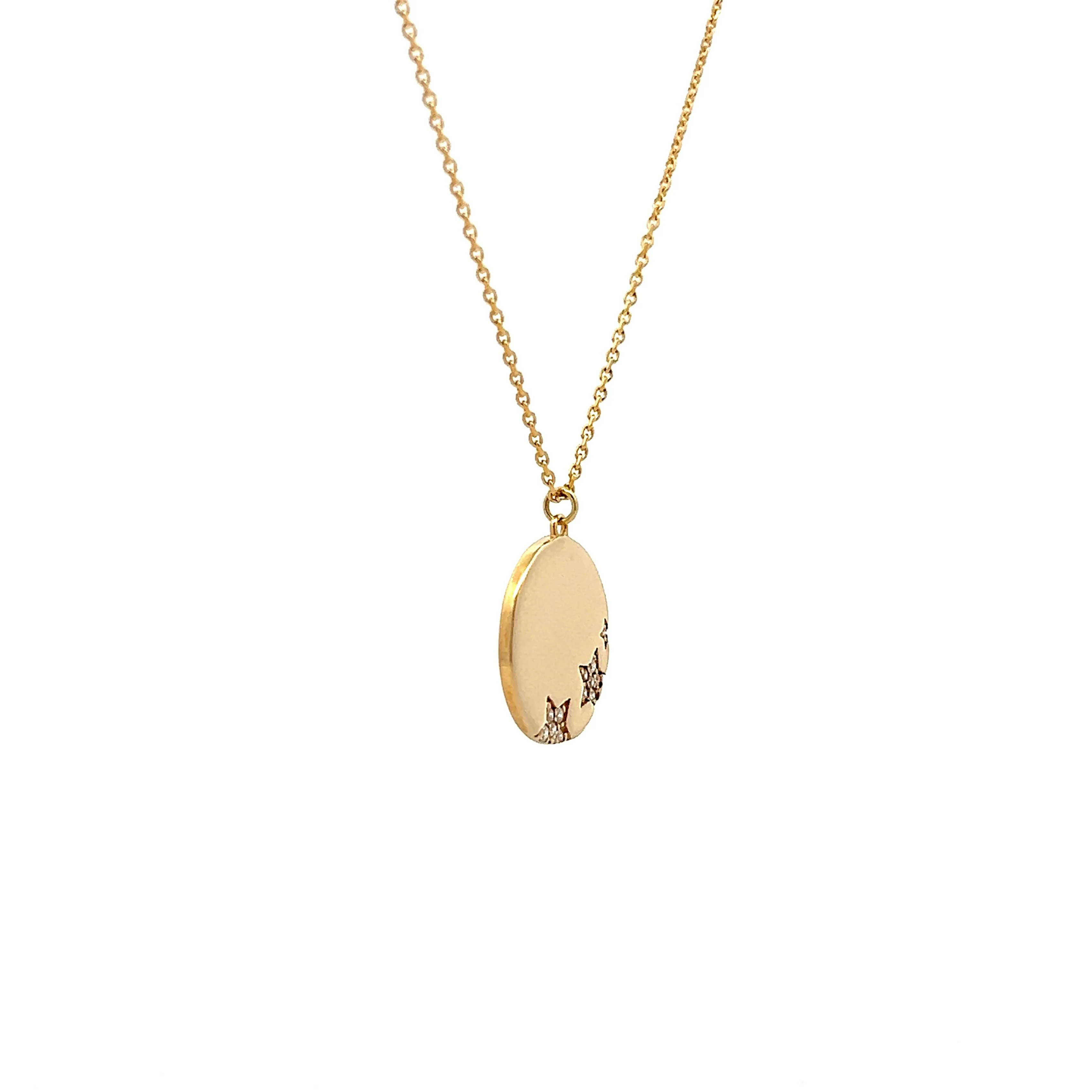 .06 Diamond Star Pendant Necklace in 14k - Image 3