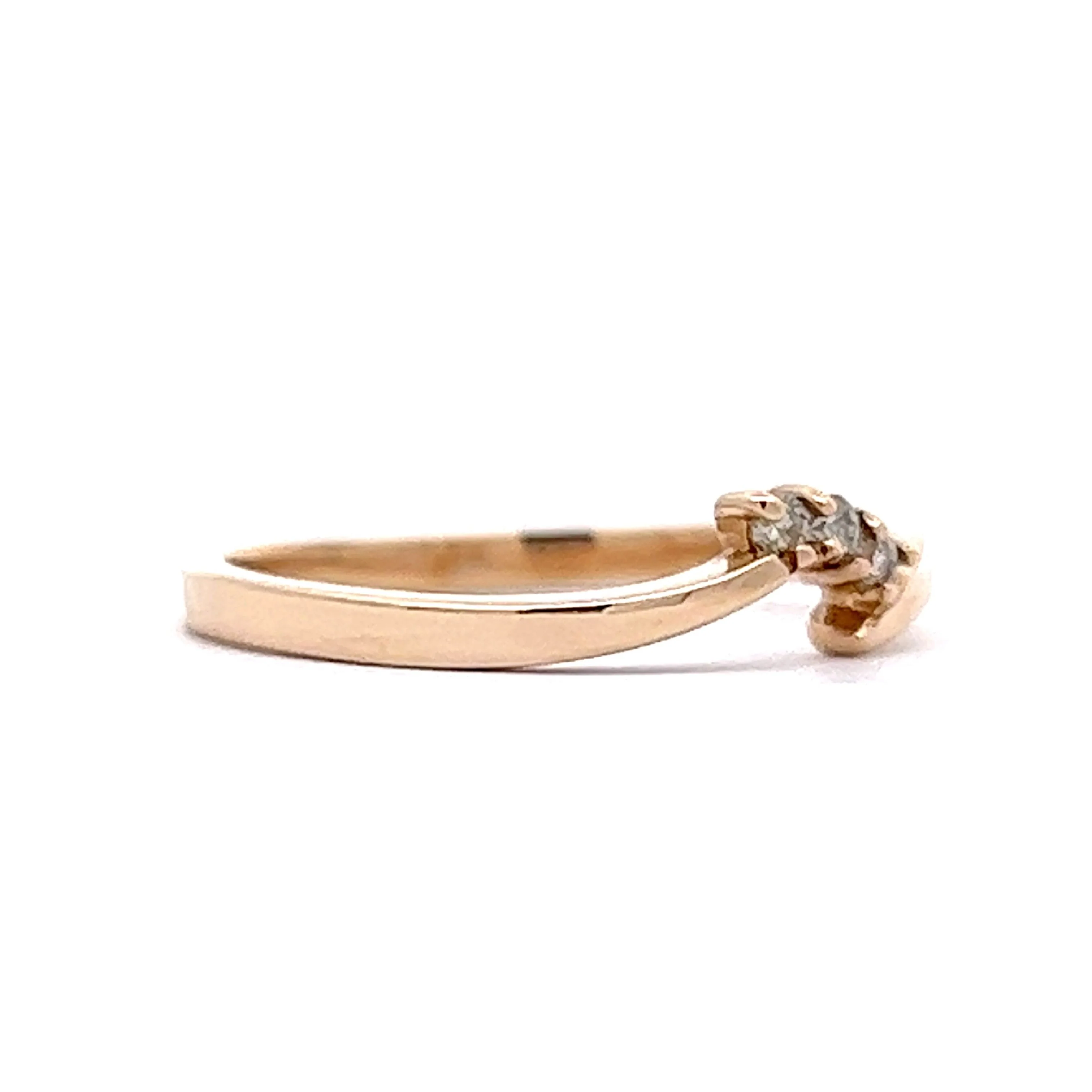 .06 Diamond Contour Wedding Band in 14k Yellow Gold - Image 3