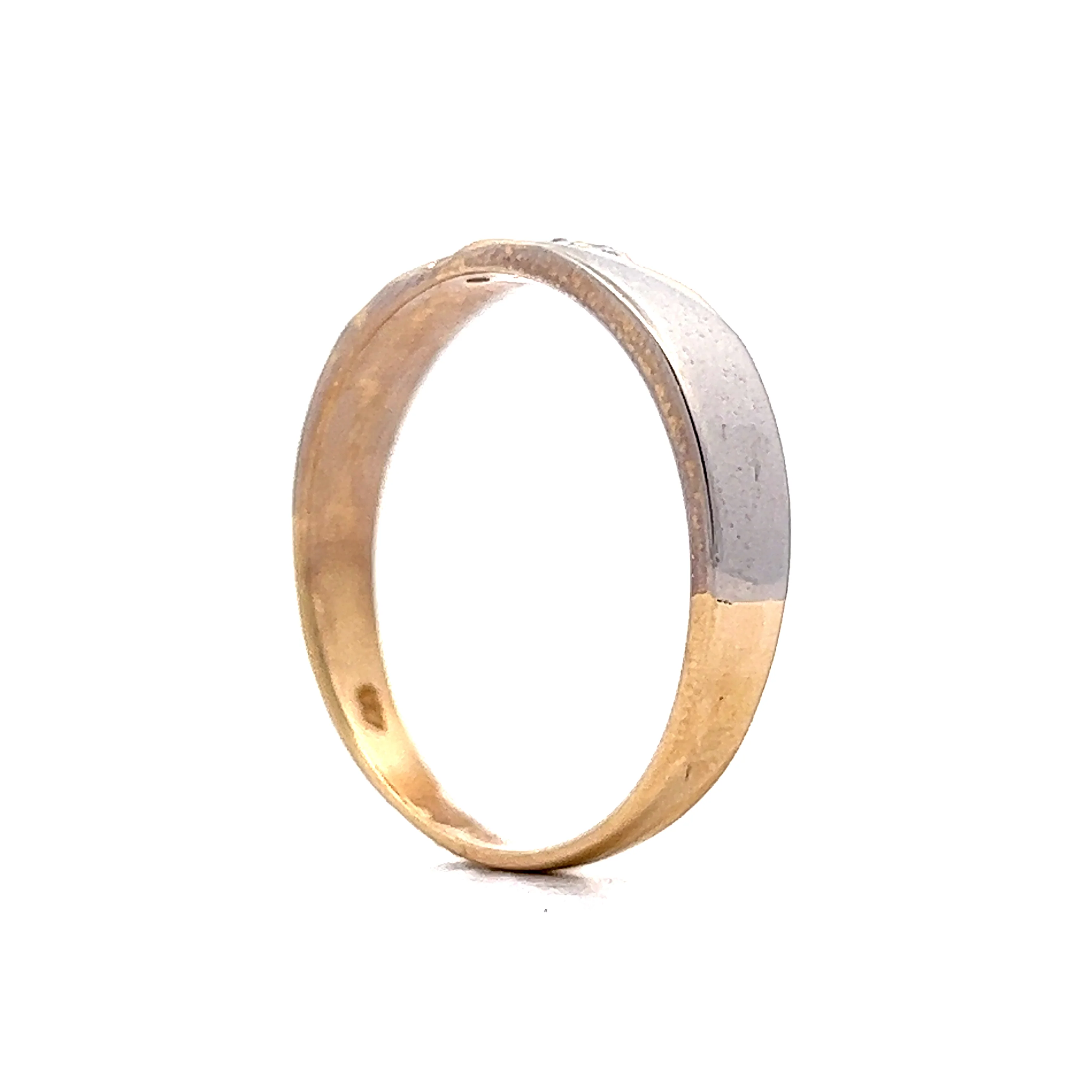 Men's Diamond Two-Tone Wedding Band in 14k - Image 5