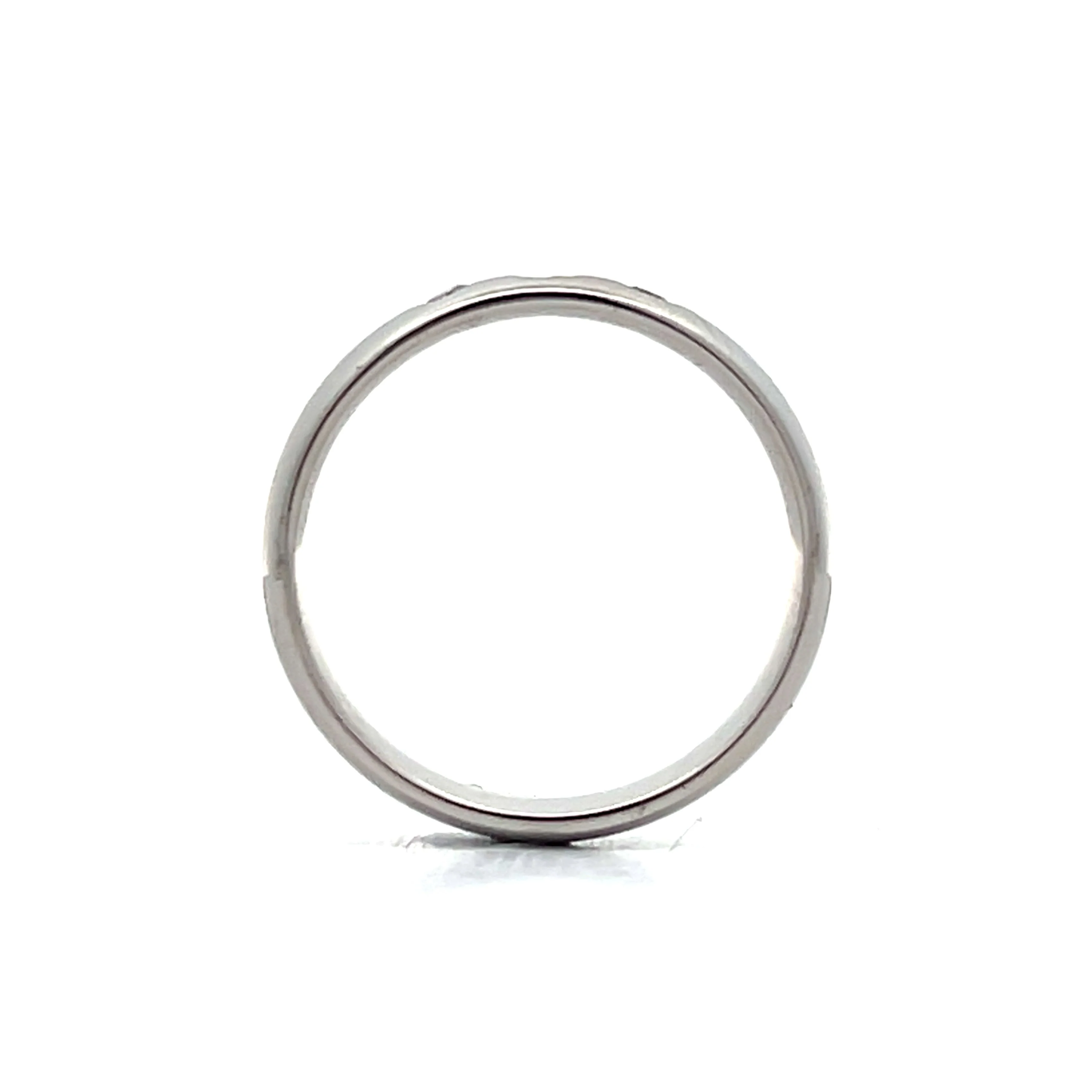 .06 Three Stone Diamond Wedding Band in 14k - Image 4