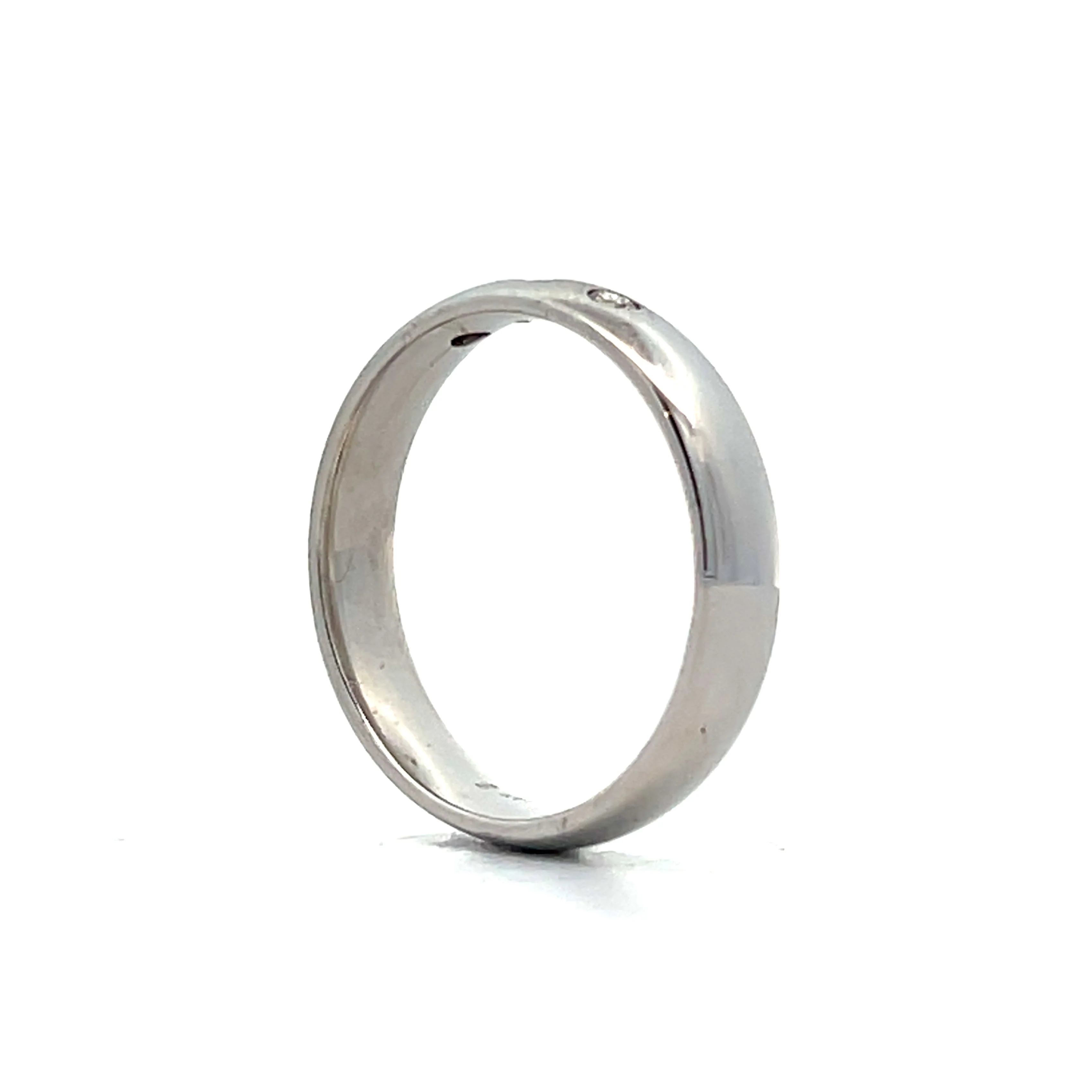 .06 Three Stone Diamond Wedding Band in 14k - Image 5