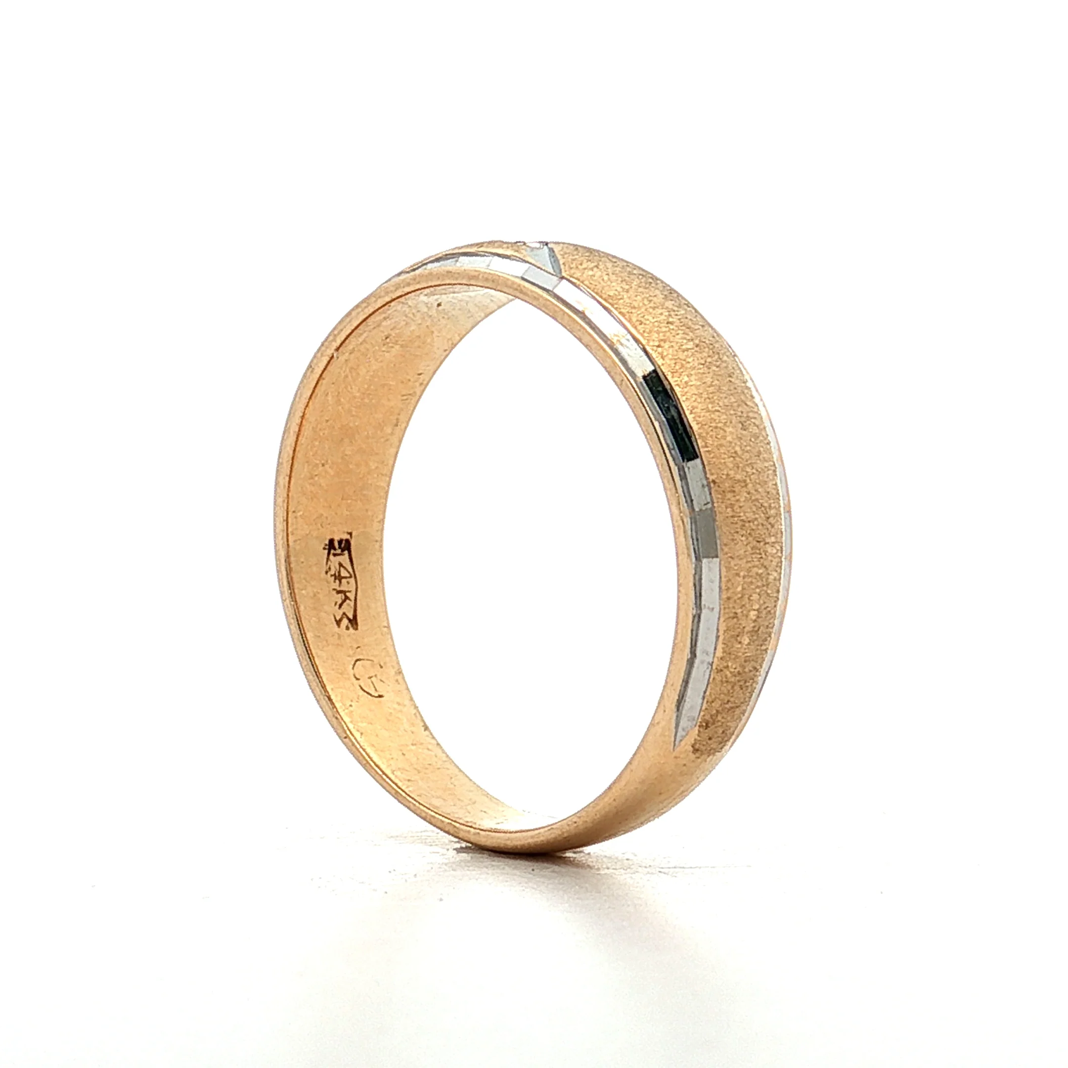 .06 Vintage Mid-Century Diamond Ring Two-Tone 14k - Image 5