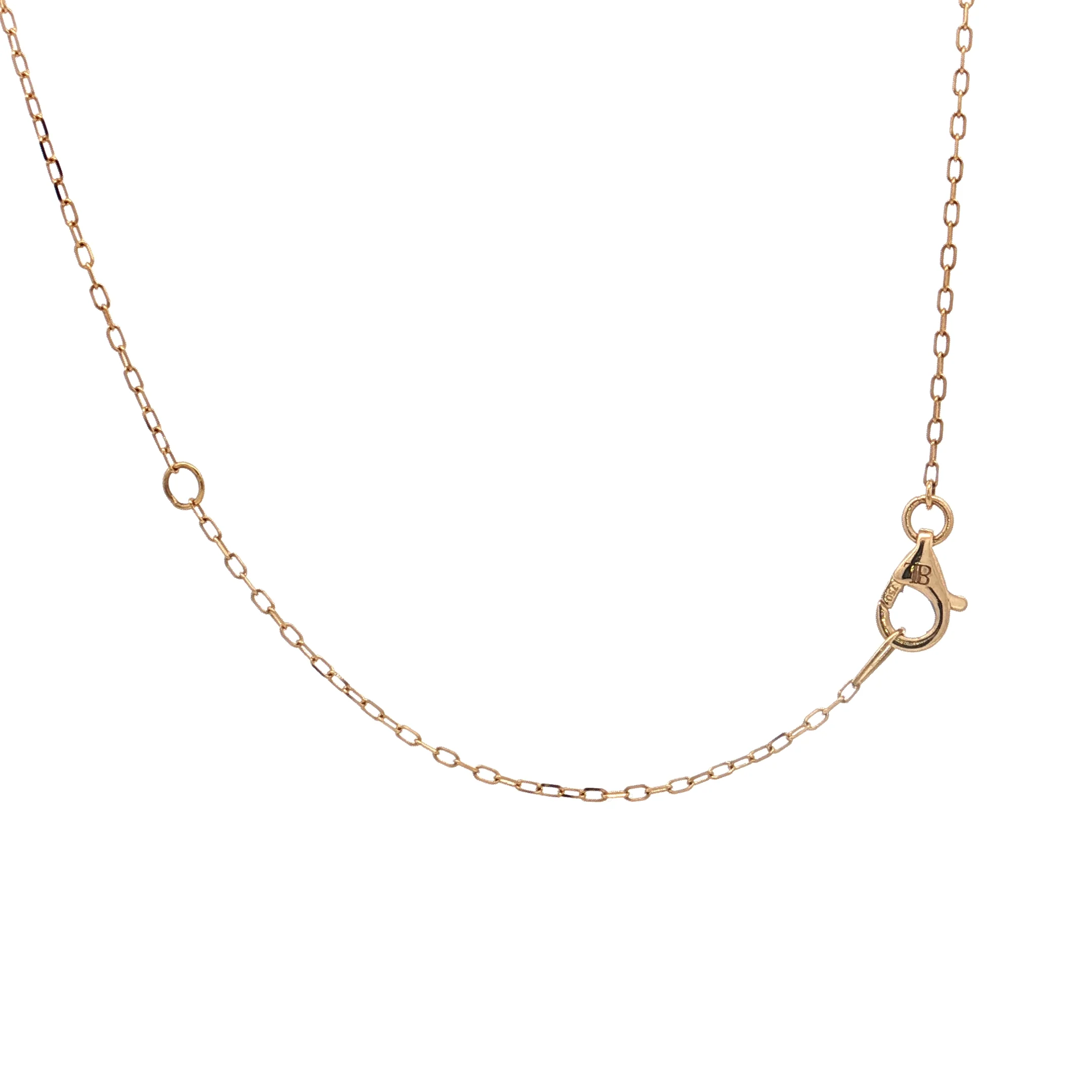 .07 Diamond Chain Link Pendant 18k Yellow Gold - Image 4