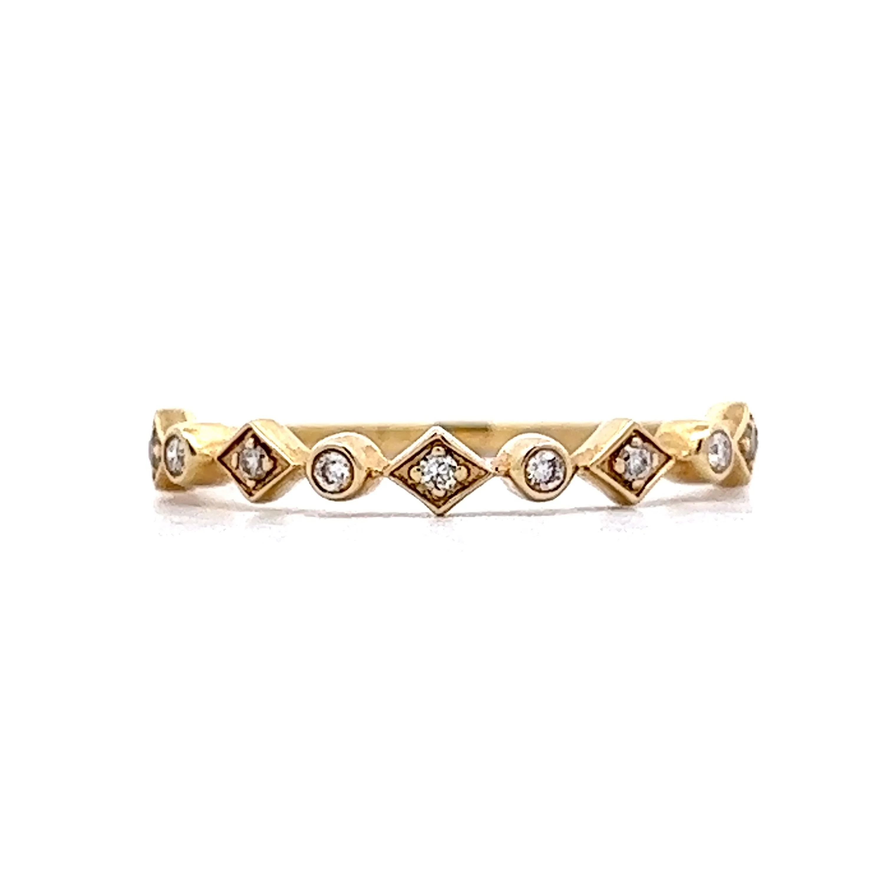 .07 Diamond Half-Eternity Band in 14k Yellow Gold