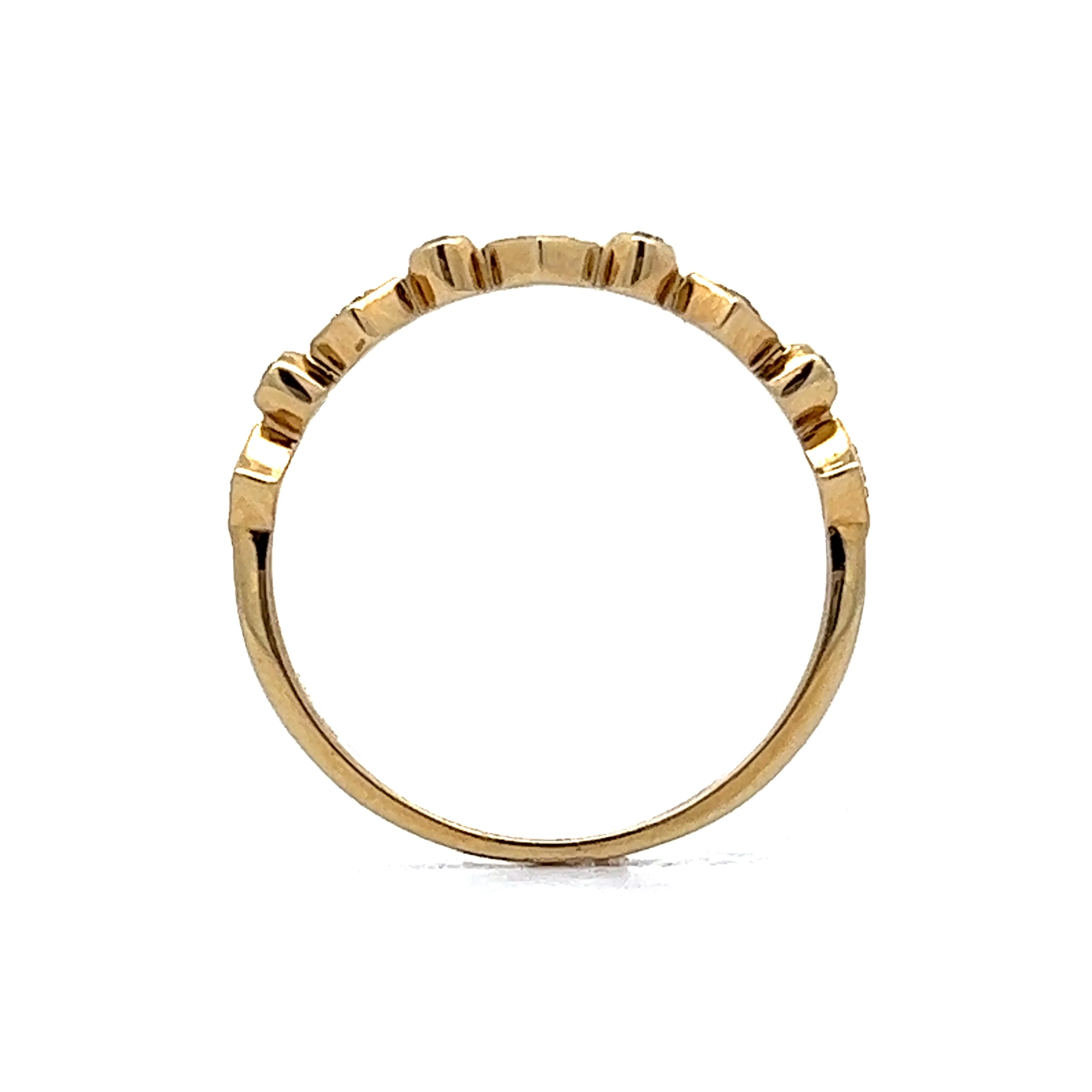 .07 Diamond Half-Eternity Band in 14k Yellow Gold - Image 4