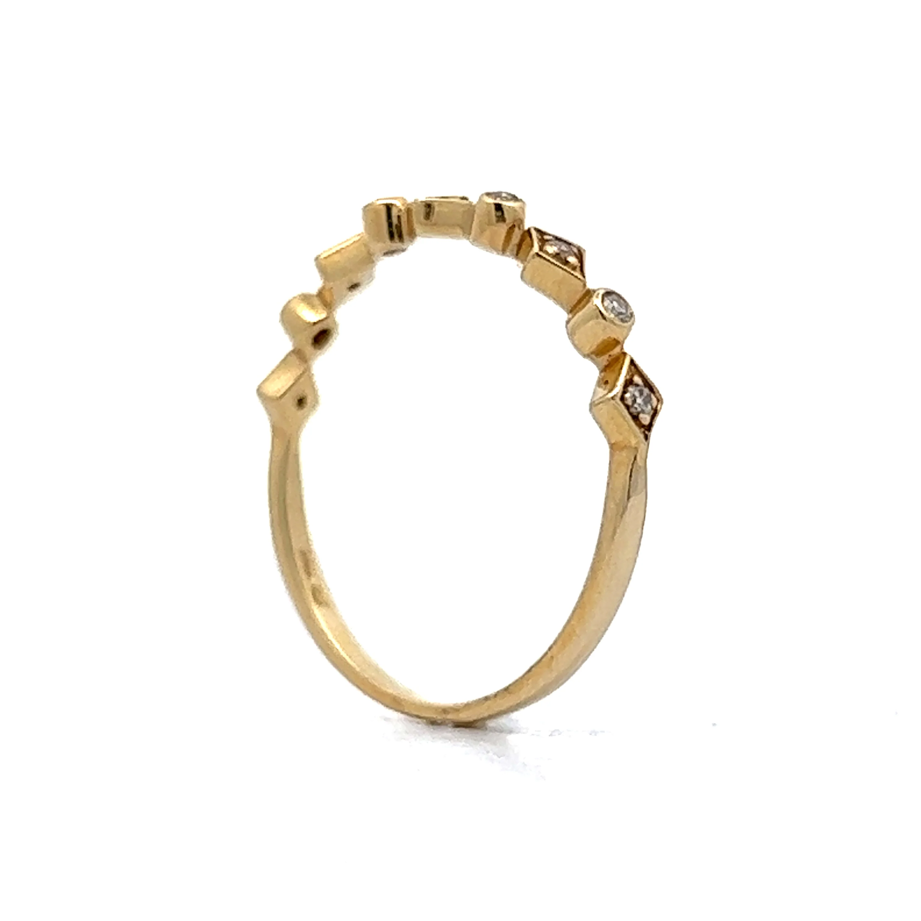 .07 Diamond Half-Eternity Band in 14k Yellow Gold - Image 5