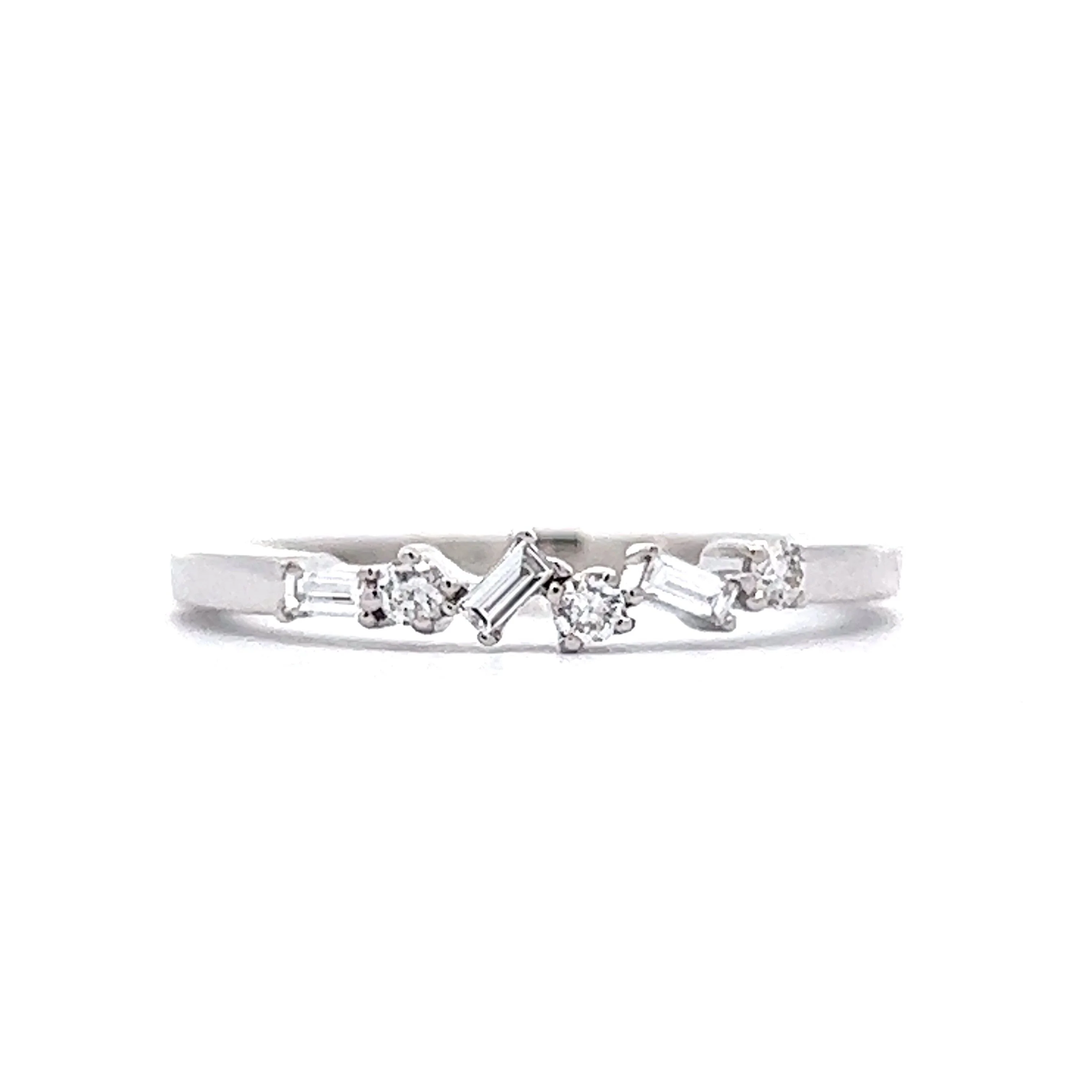 .07 Stacking Diamond Wedding Band in White Gold
