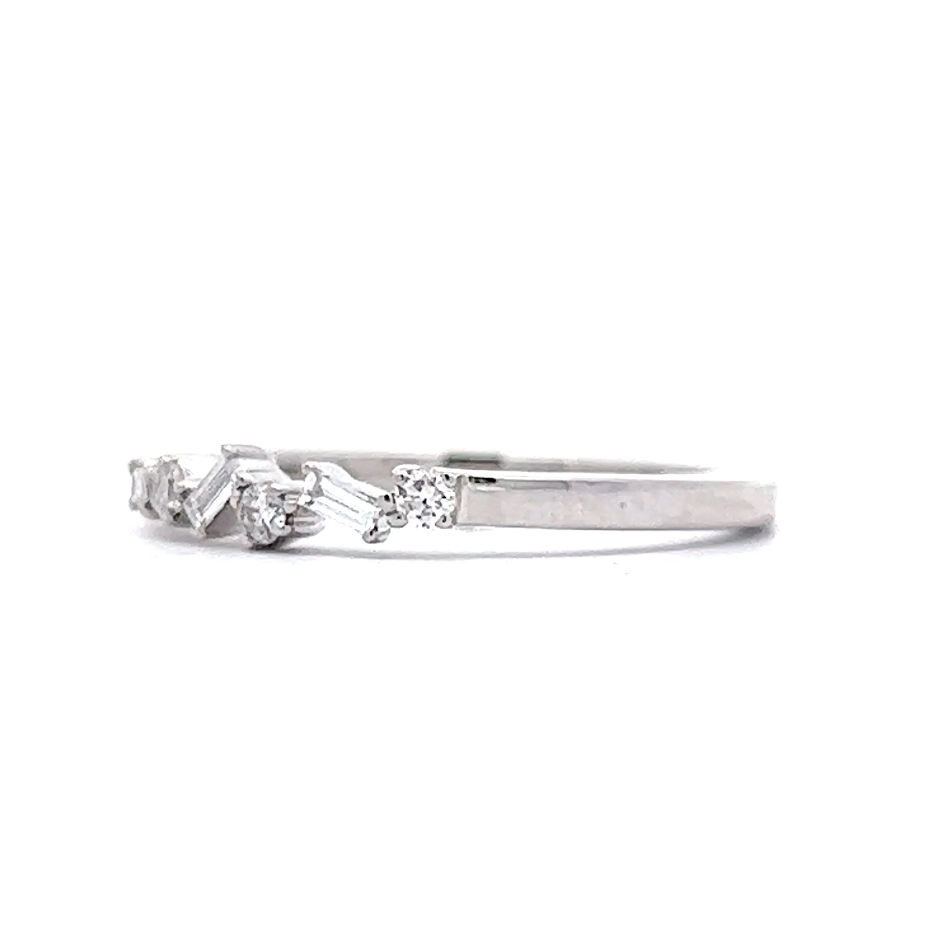 .07 Stacking Diamond Wedding Band in White Gold - Image 2
