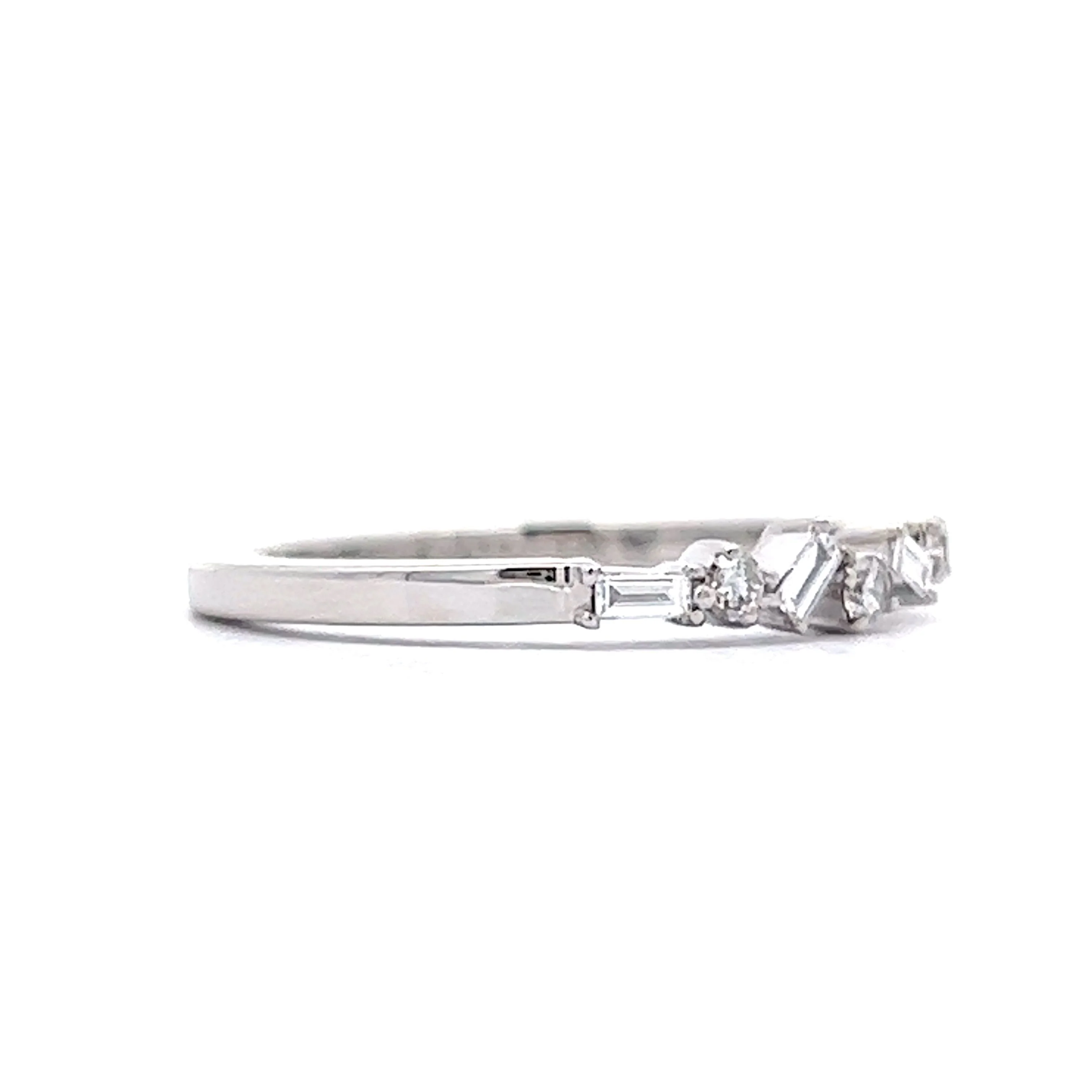 .07 Stacking Diamond Wedding Band in White Gold - Image 3