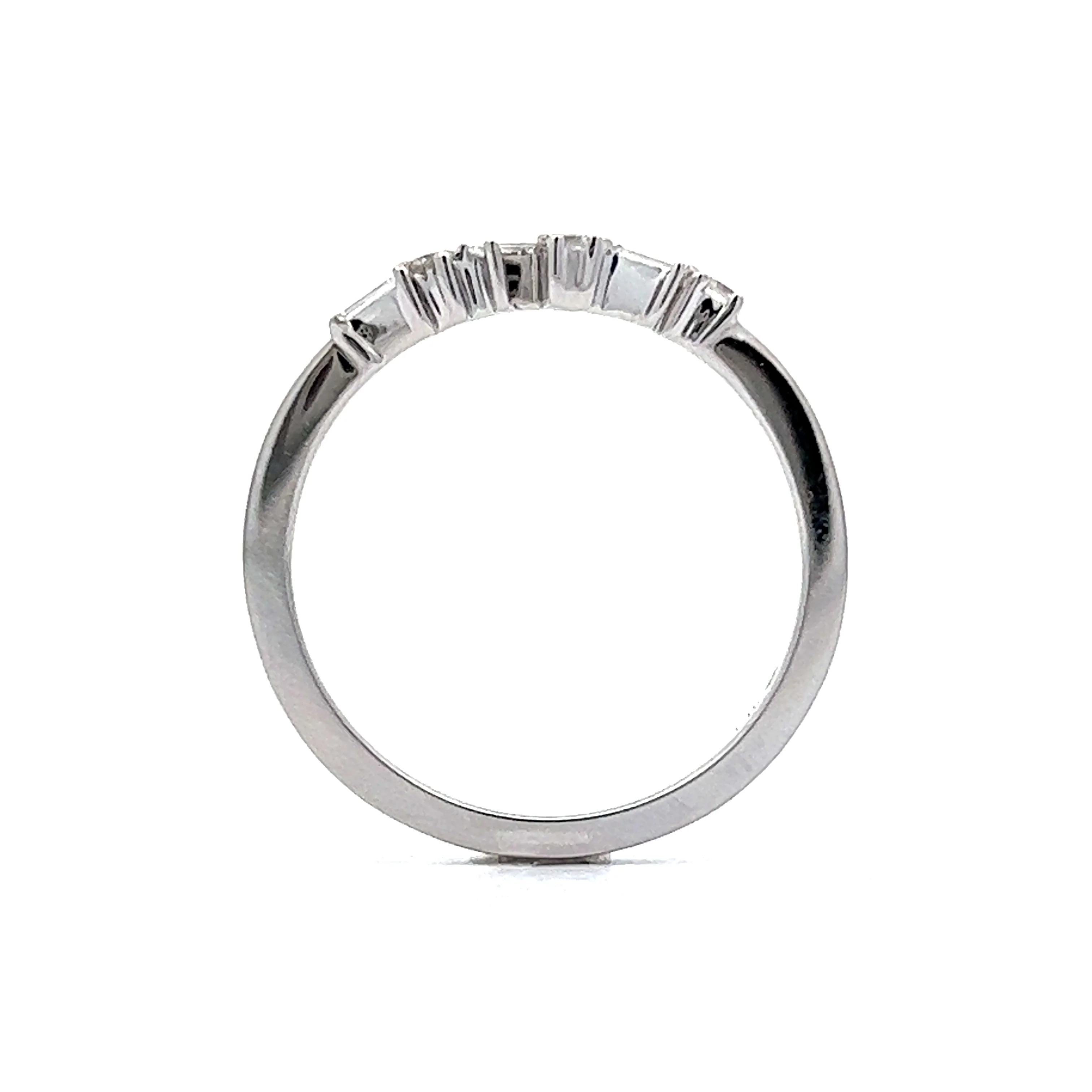 .07 Stacking Diamond Wedding Band in White Gold - Image 4