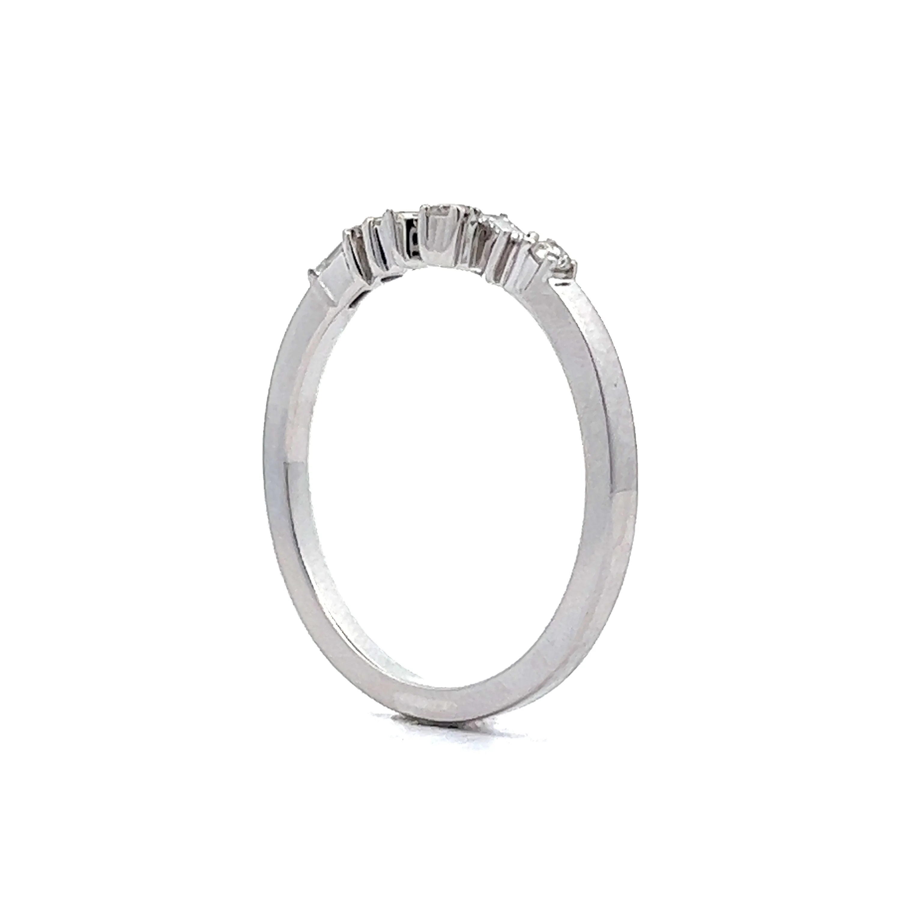 .07 Stacking Diamond Wedding Band in White Gold - Image 5