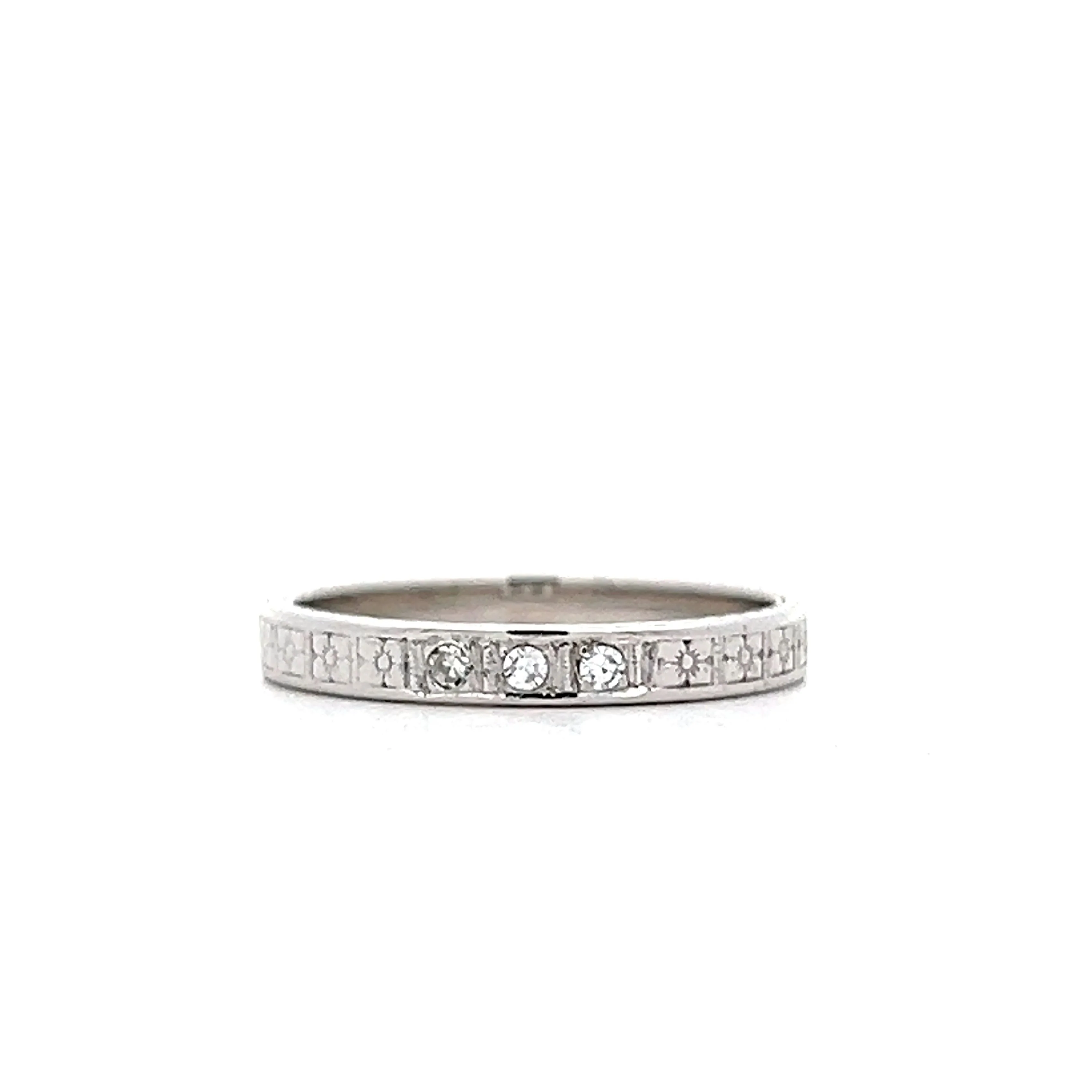 .075 Single Cut Diamond Orange Blossom Band in 18k