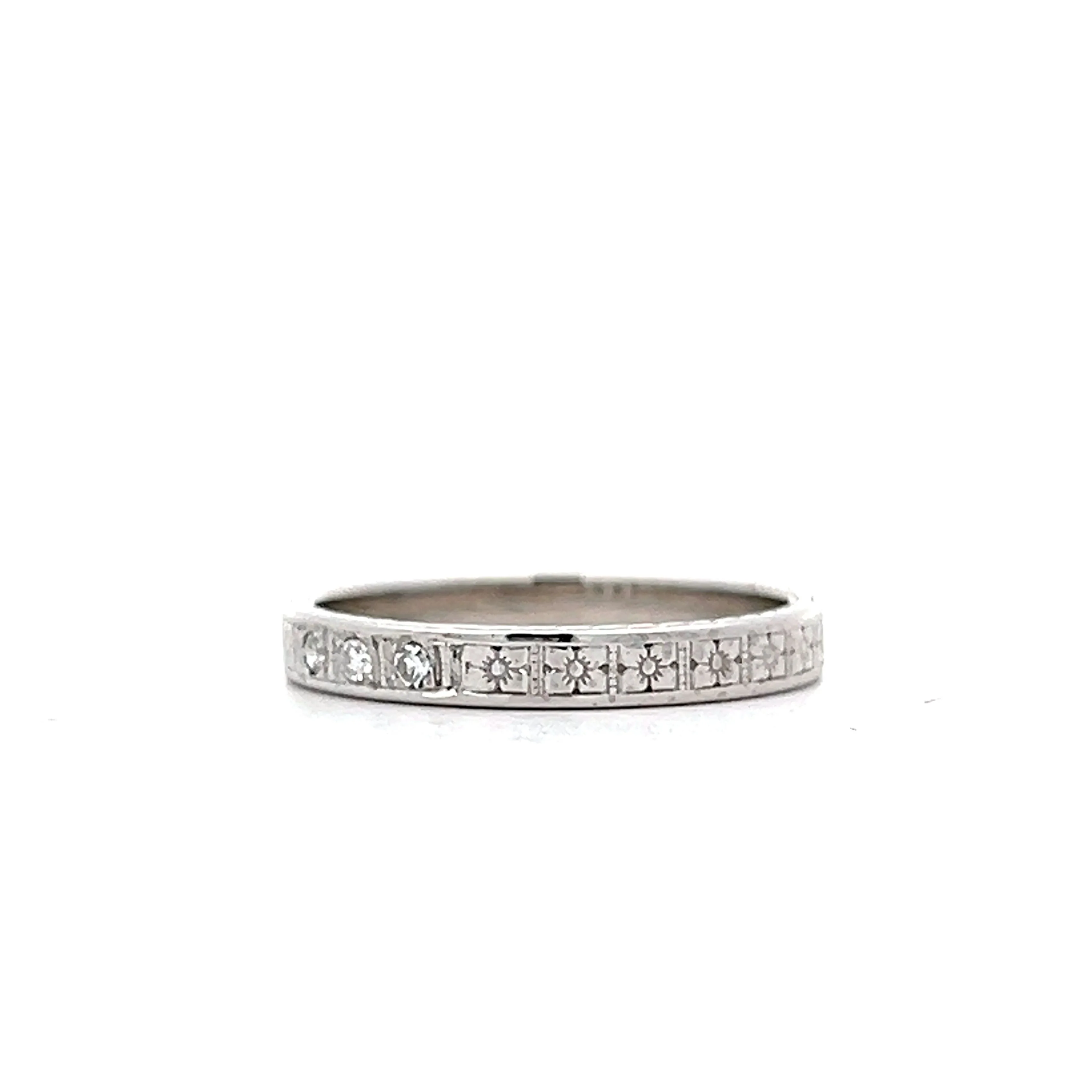 .075 Single Cut Diamond Orange Blossom Band in 18k - Image 2