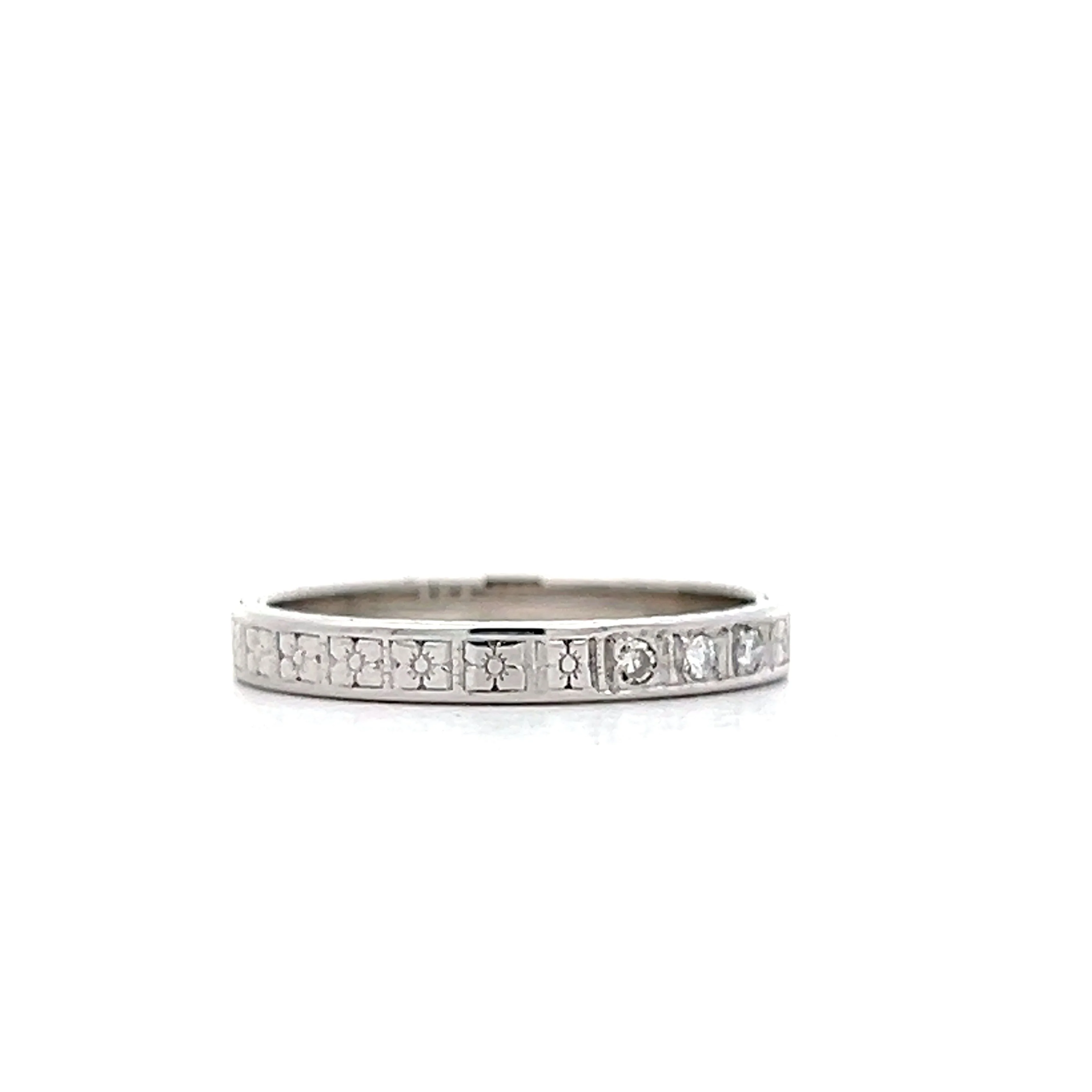 .075 Single Cut Diamond Orange Blossom Band in 18k - Image 3