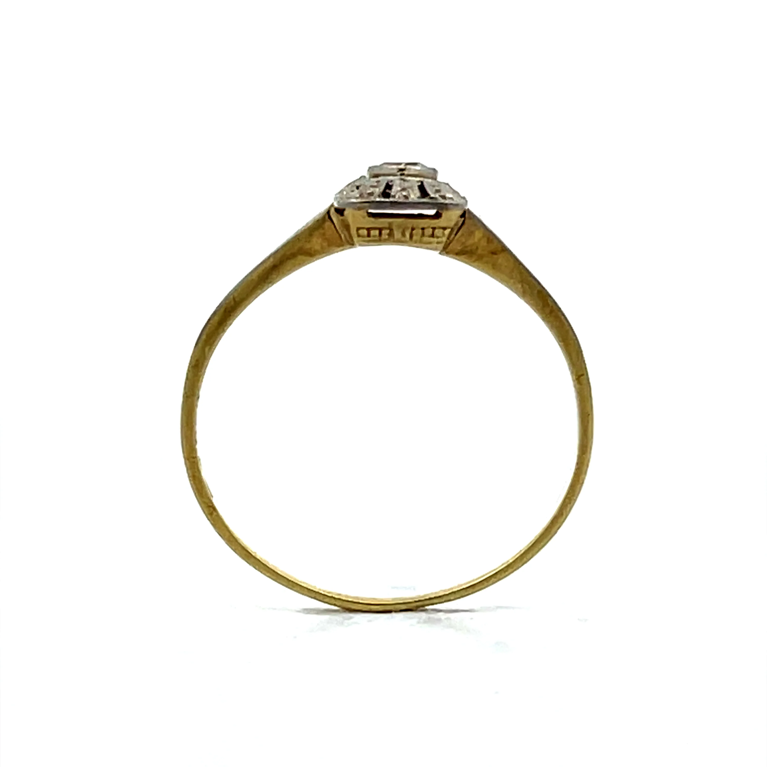 .08 Antique Art Deco Diamond Cocktail Ring in 14k - Image 4
