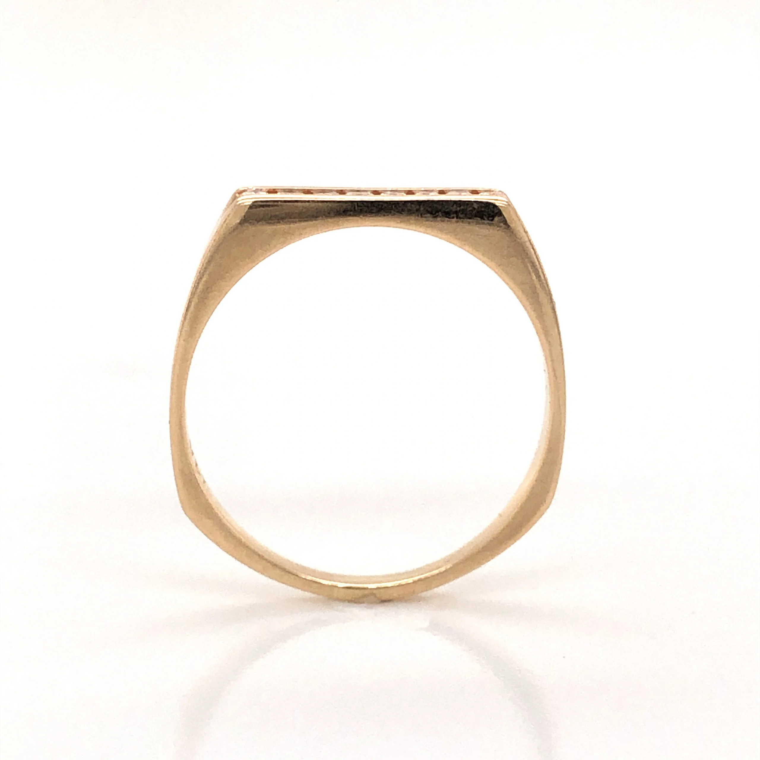 .08 Channel Set Diamond Band in 14k Yellow Gold - Image 4