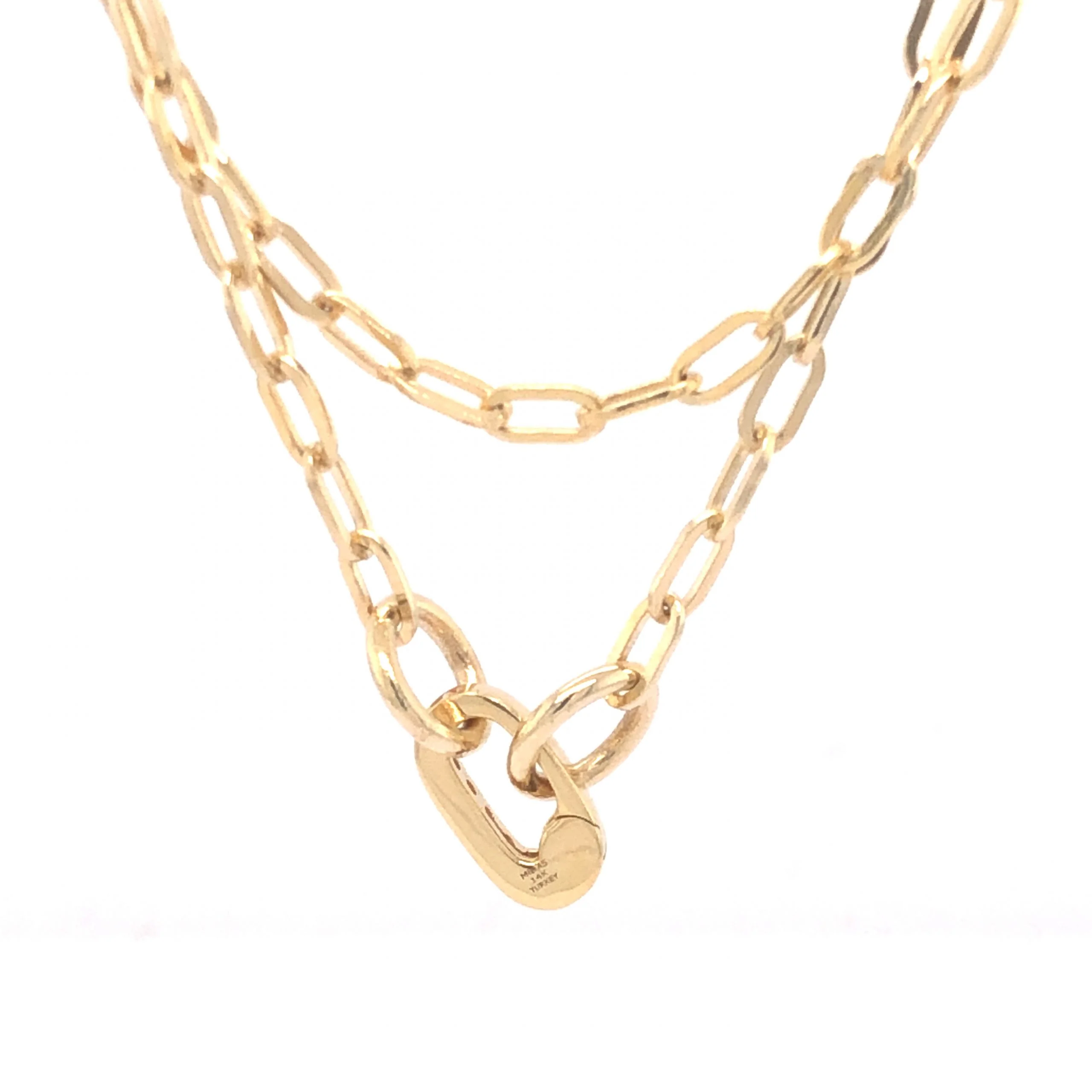 .08 Diamond Clasp Necklace in 14K Yellow Gold - Image 2