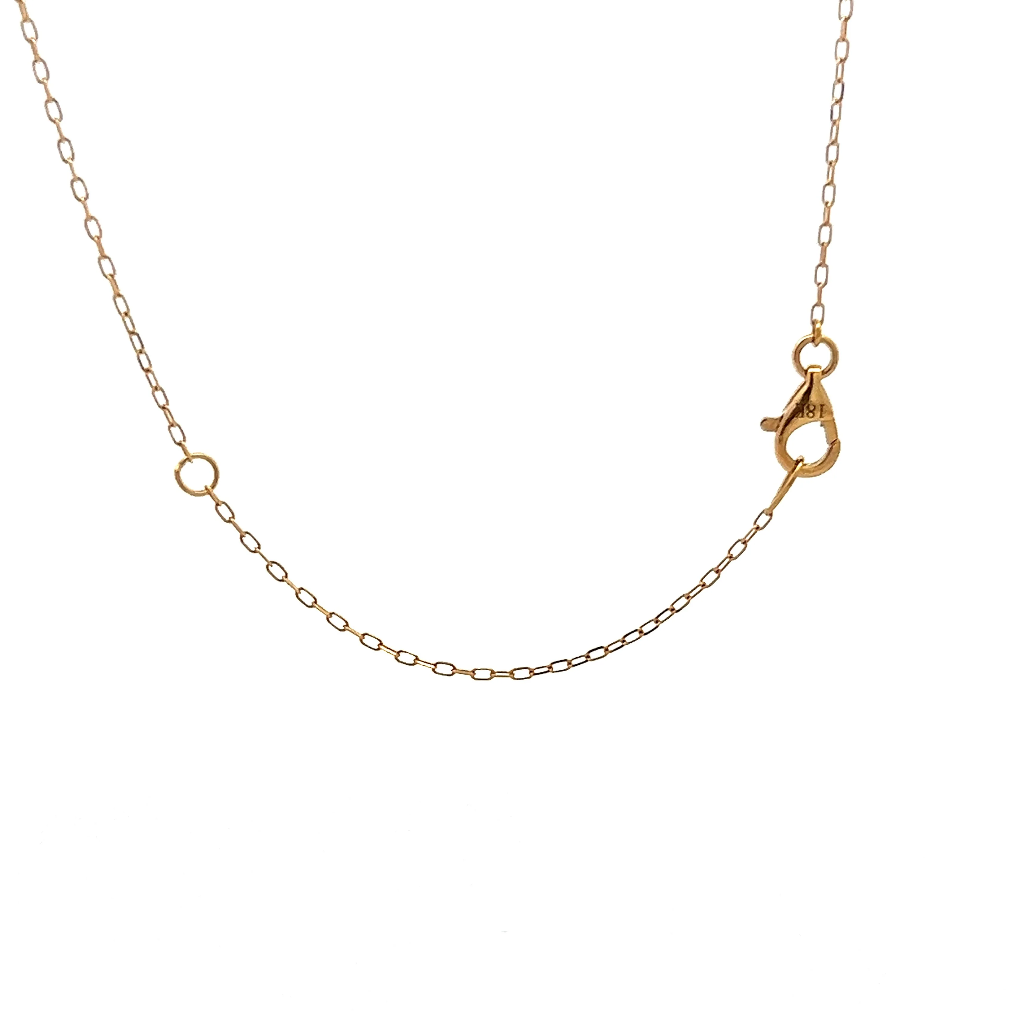 .08 Diamond Lariat Necklace in 18k Yellow Gold - Image 4
