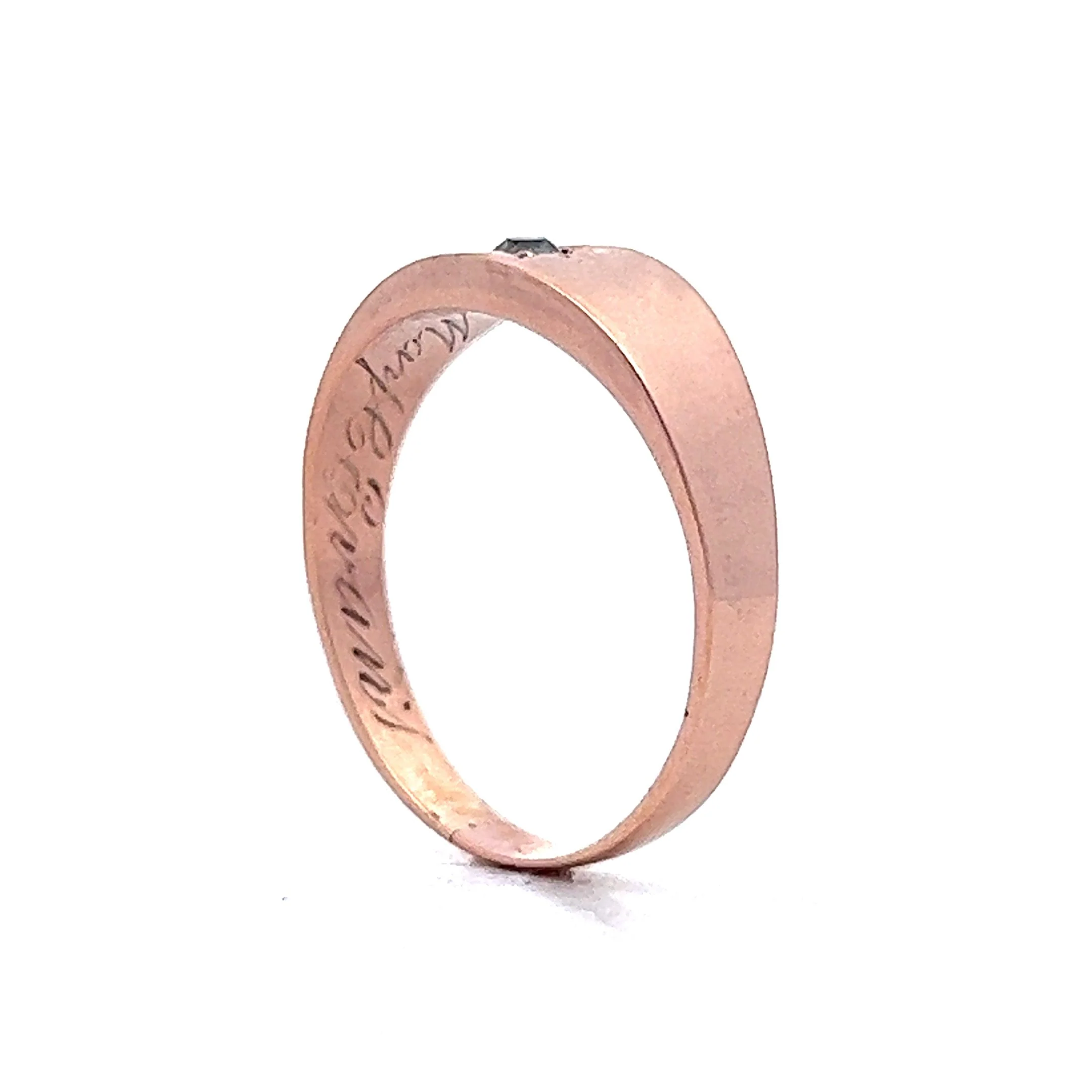 Victorian Flush Set Diamond Ring in 10k Rose Gold - Image 5