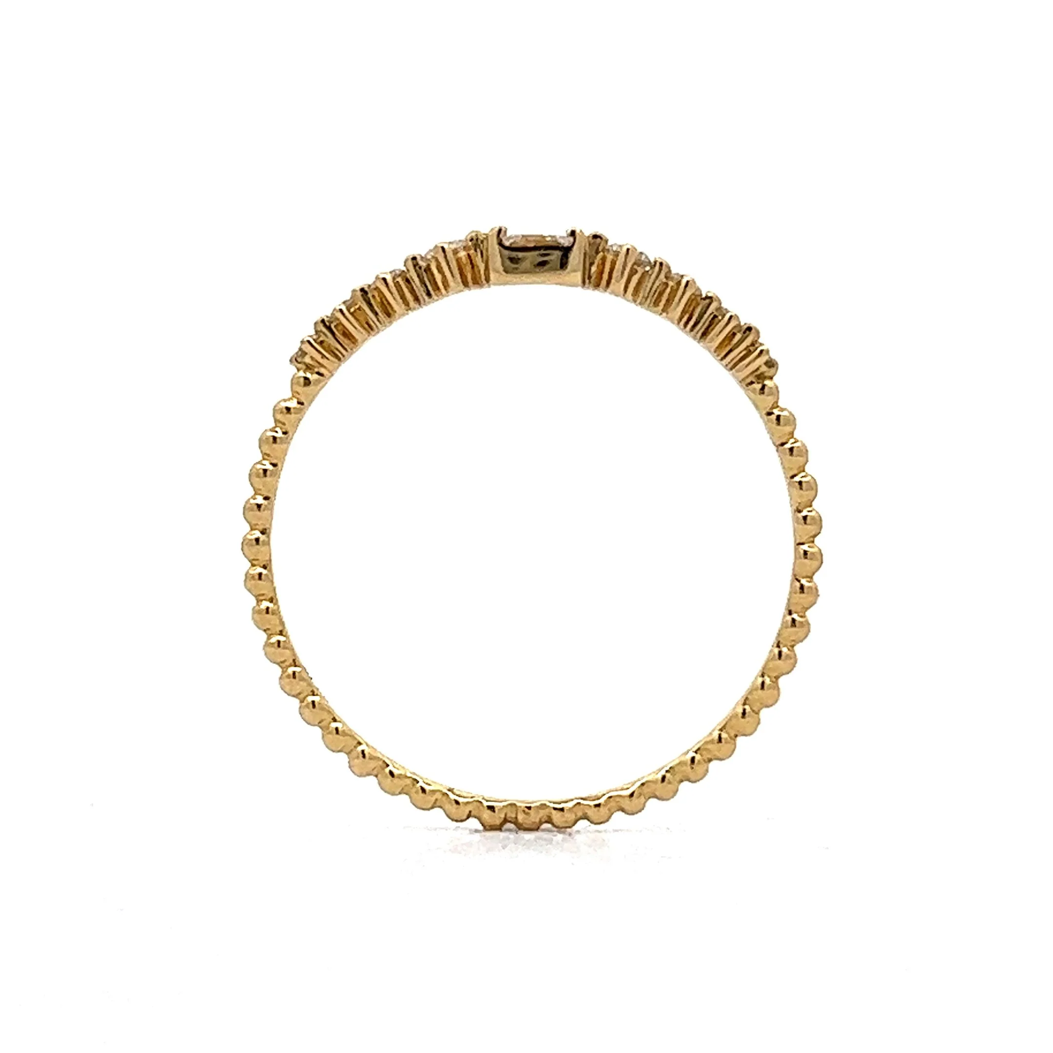 .08 Princess Diamond Stacking Band in 18k Yellow Gold - Image 4